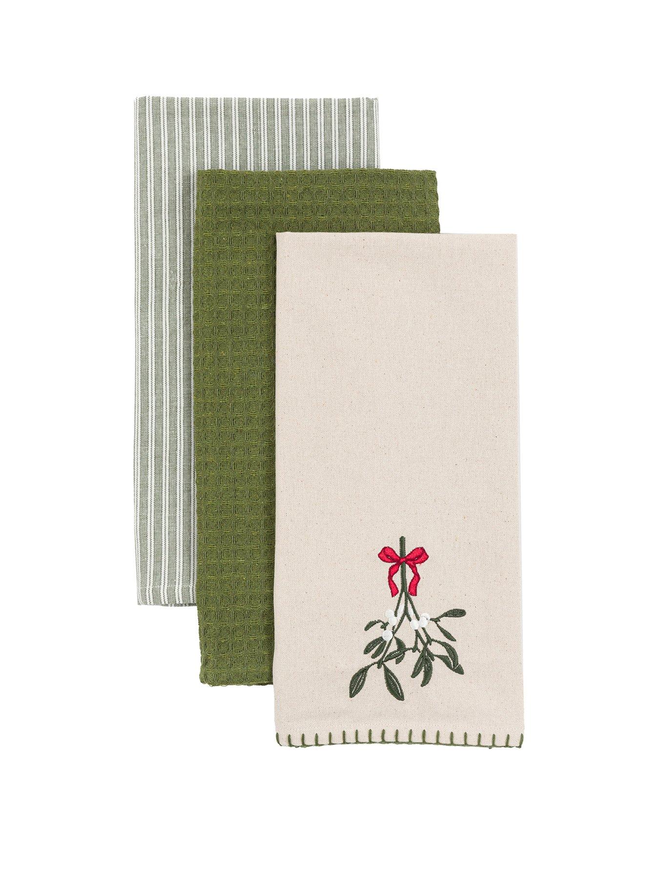 undefined Woodland Christmas Tea Towels (3pk) 500x700mm