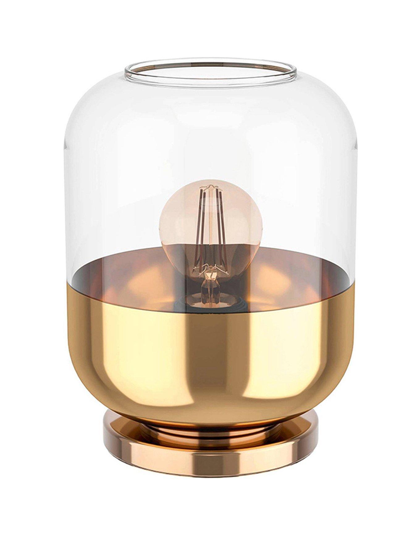 Image 2 of 4 of Eglo Maryvilla Gold &amp; Clear Table Lamp
