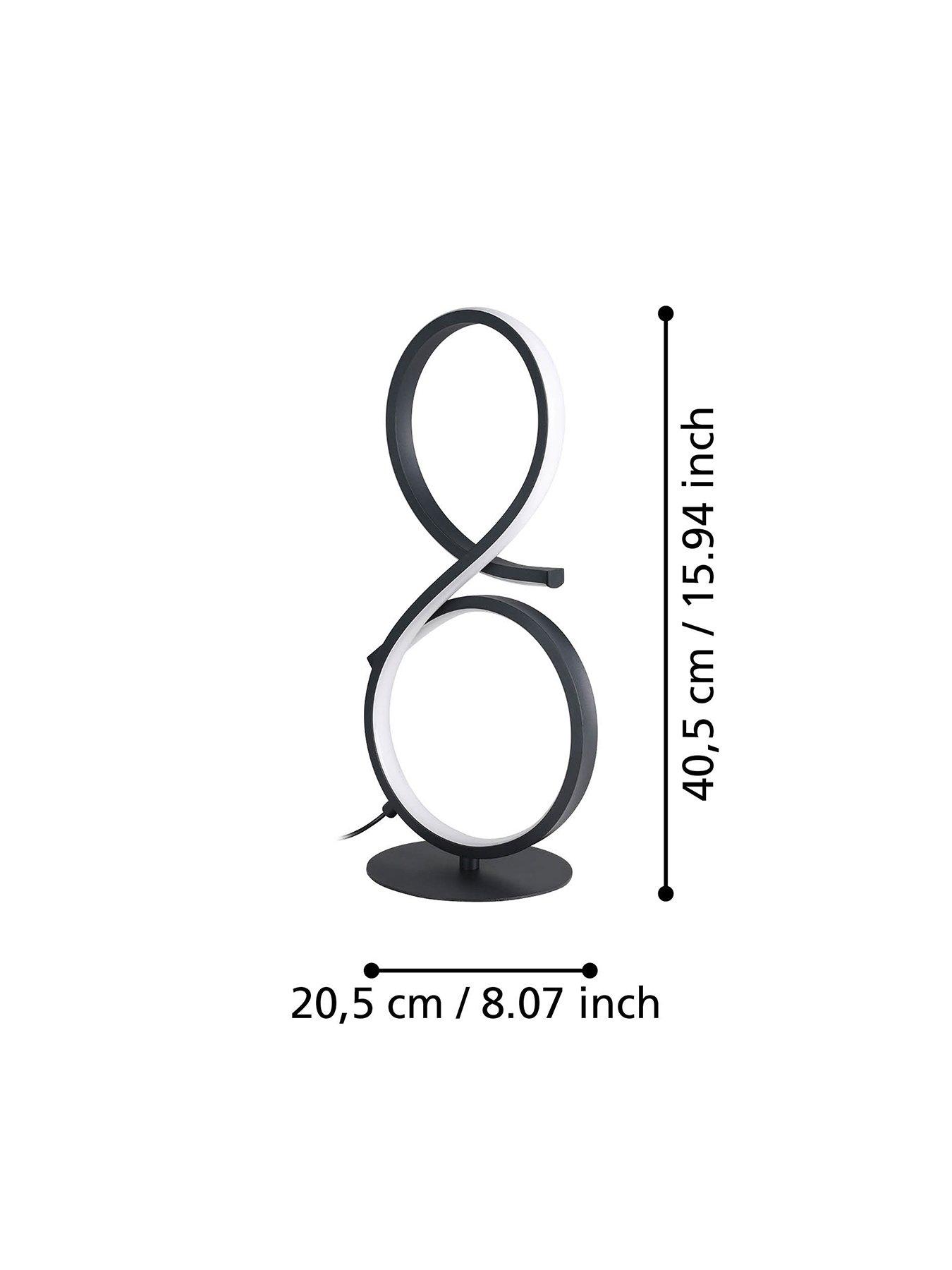 Image 4 of 6 of Eglo Serpins Black Aluminium &amp; Steel Modern Table Lamp