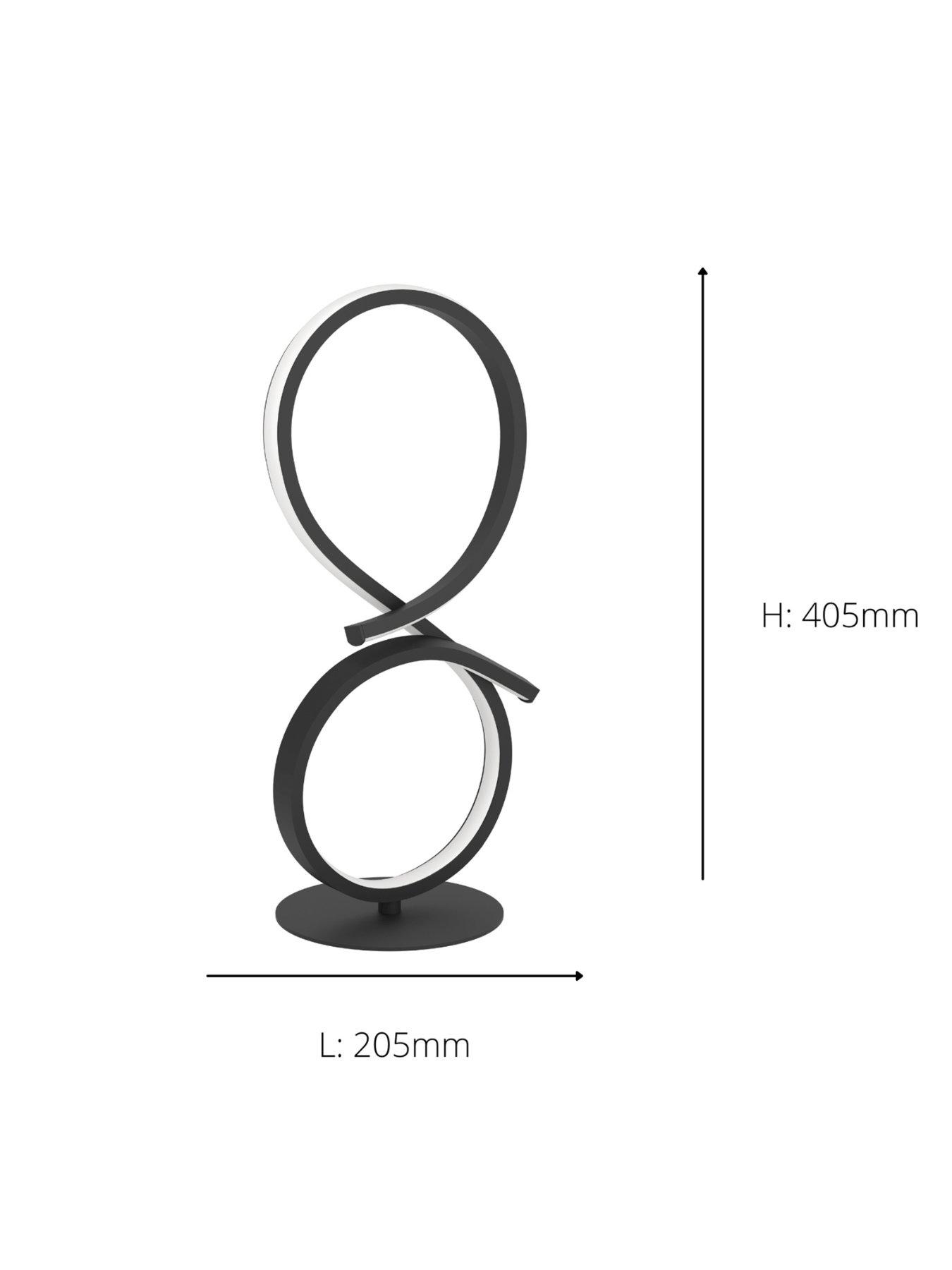  image of eglo-serpins-black-aluminium-amp-steel-modern-table-lamp