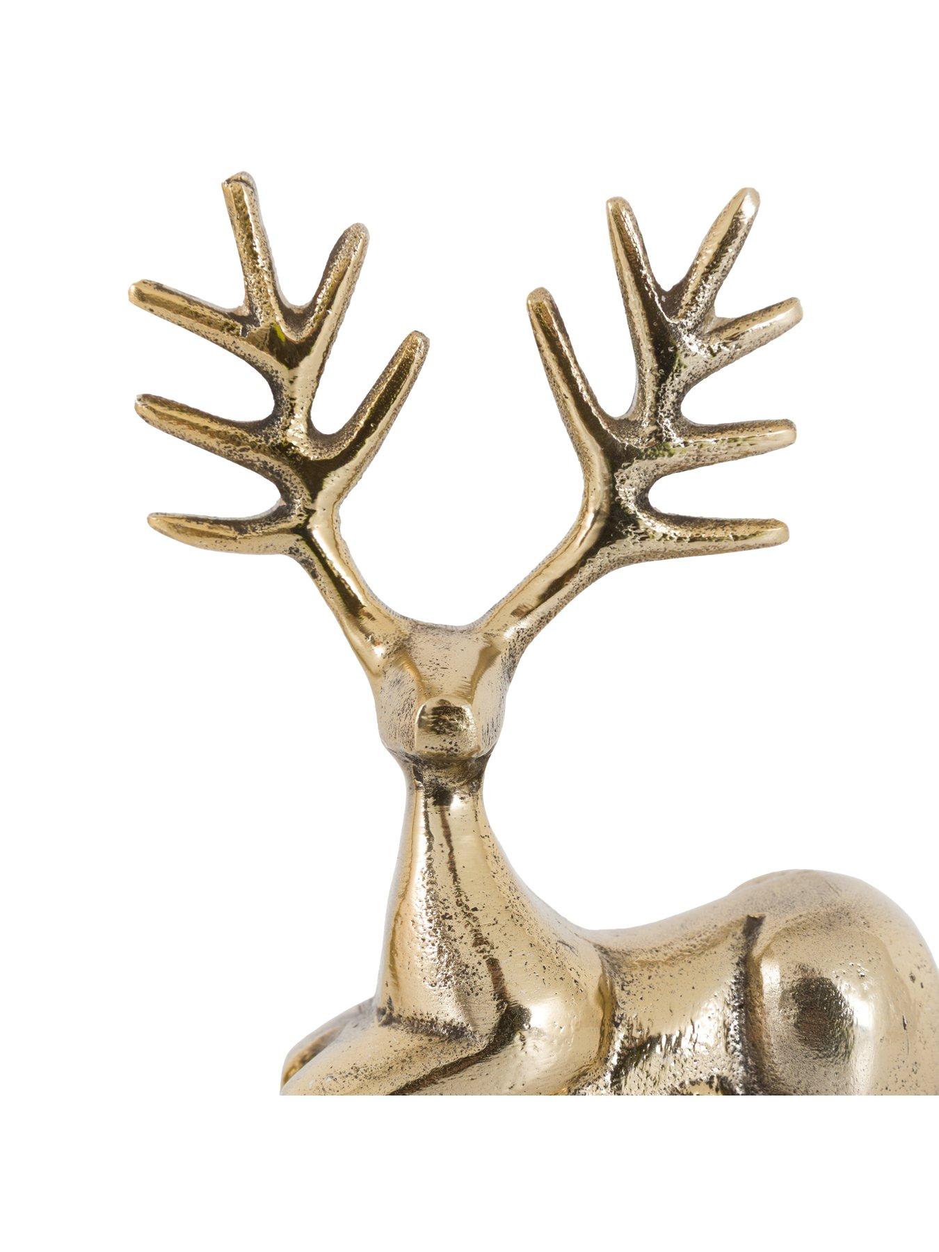 Image 5 of 6 of Gallery Direct Decorative Reindeer Antique Gold Set