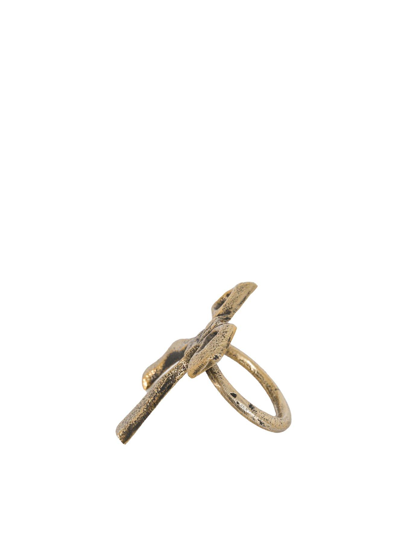 Image 7 of 7 of Gallery Direct Tie Napkin Ring-antq. Gold - Pk 4