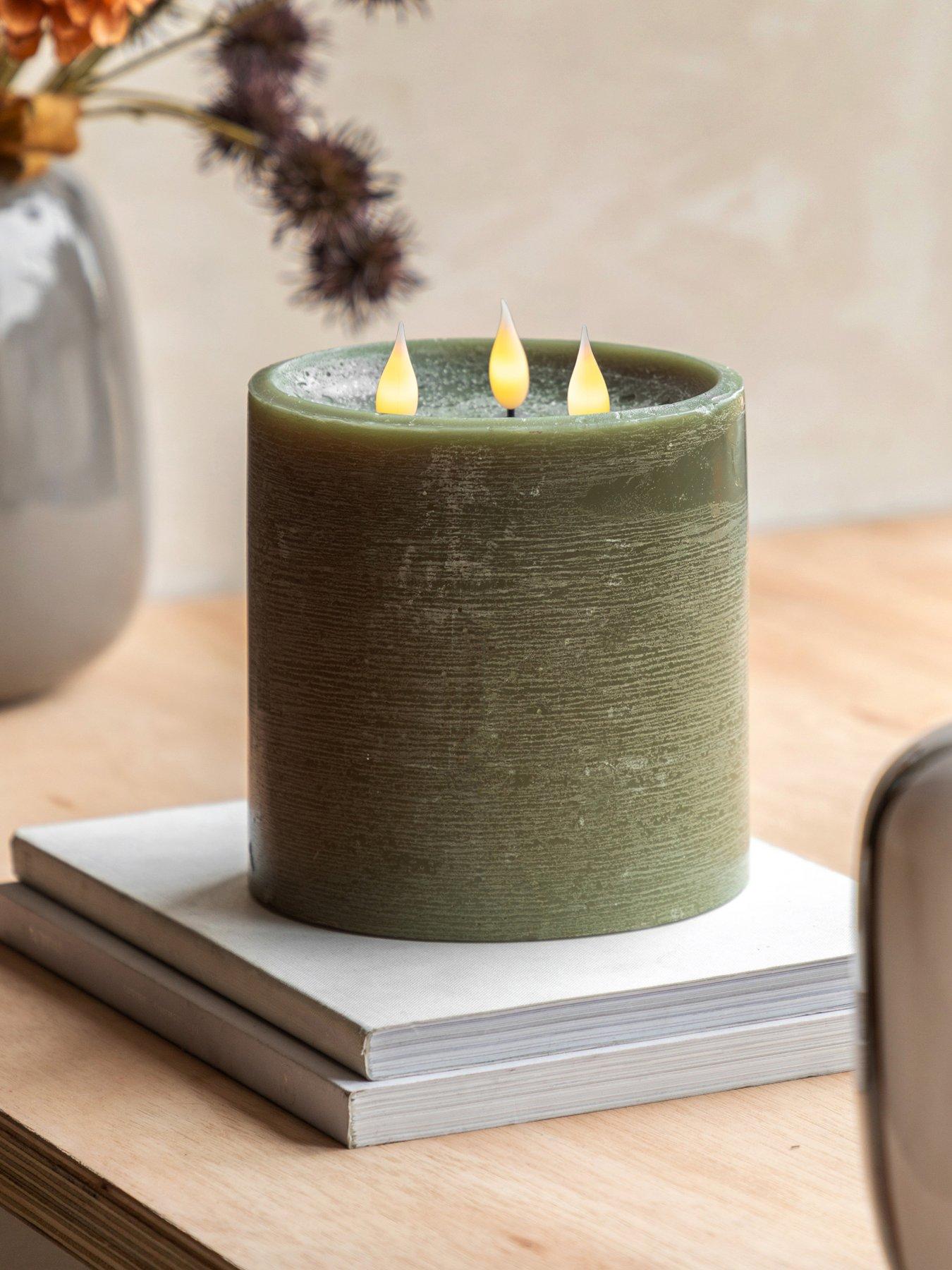 undefined Remote Control 3 Wick Led Canle - Olive