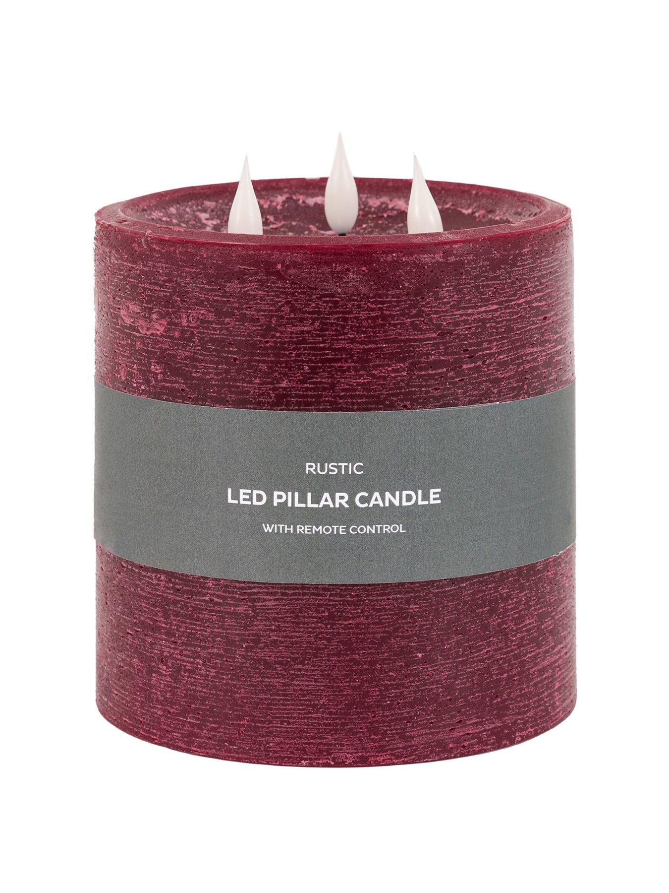Image 2 of 6 of Gallery Direct Remote Control 3 Wick Led Canle - Oxblood