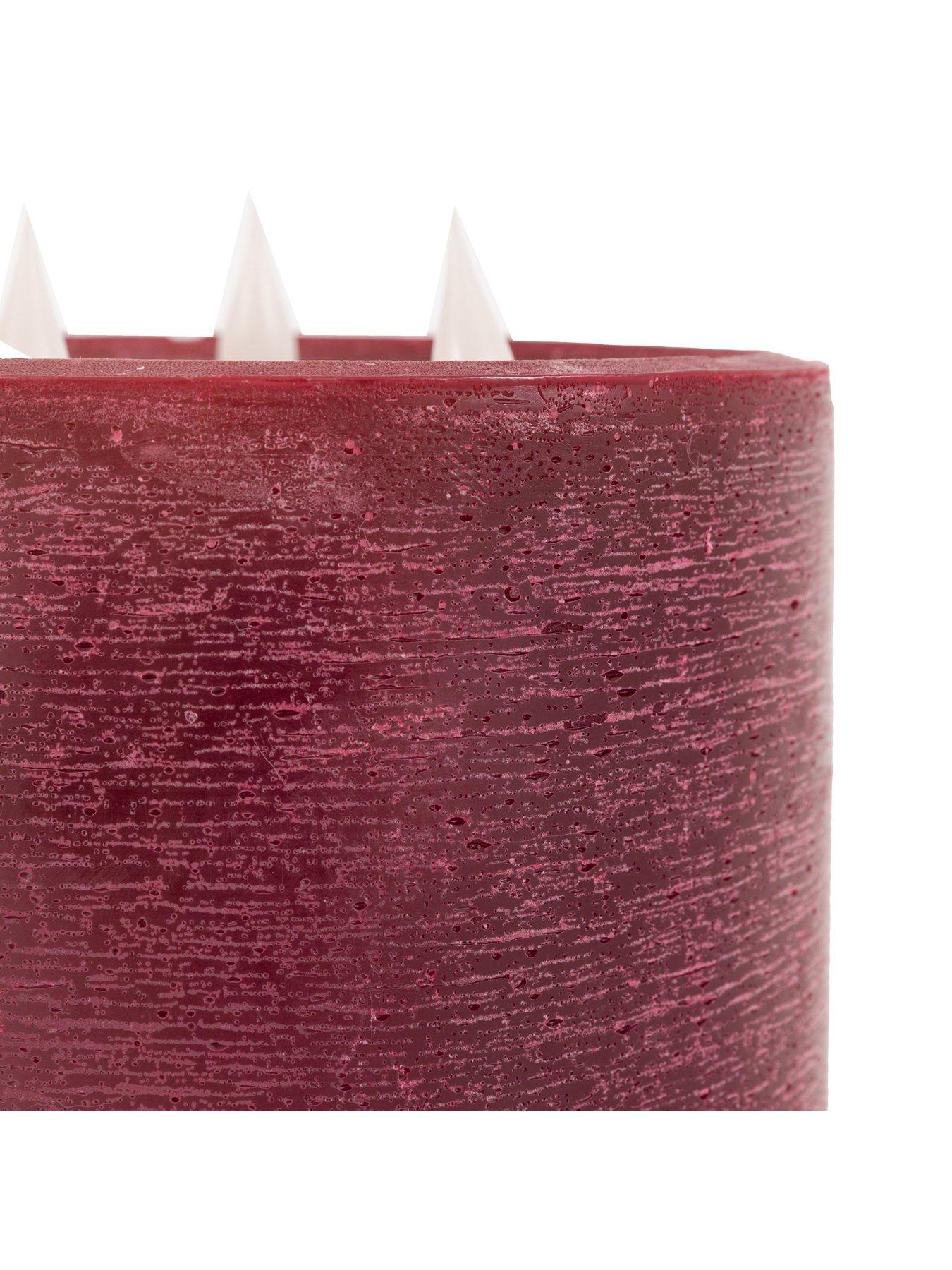Image 6 of 6 of Gallery Direct Remote Control 3 Wick Led Canle - Oxblood