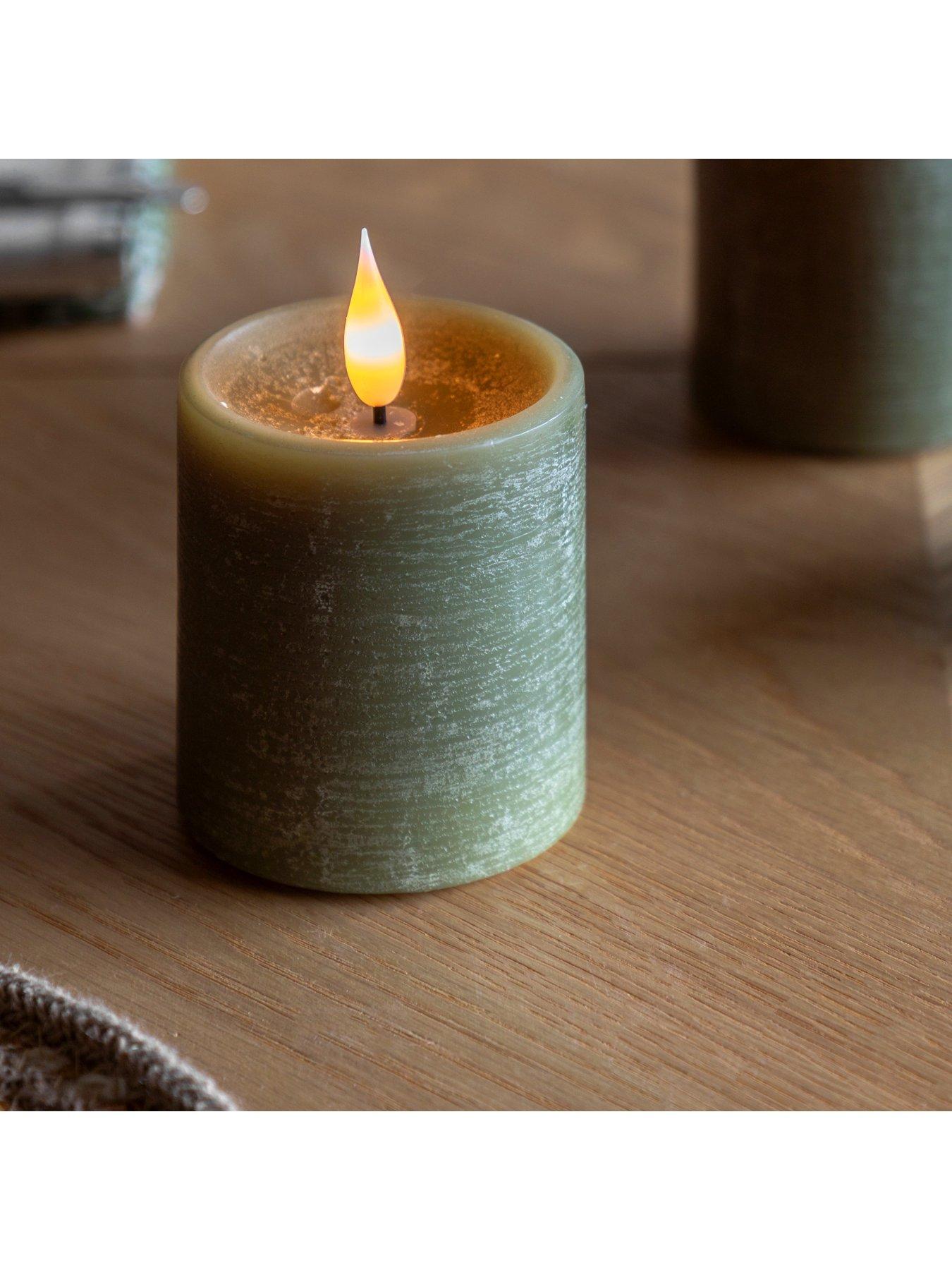 Image 3 of 6 of Gallery Direct Remote Control 3 pack Led Candle - Olive