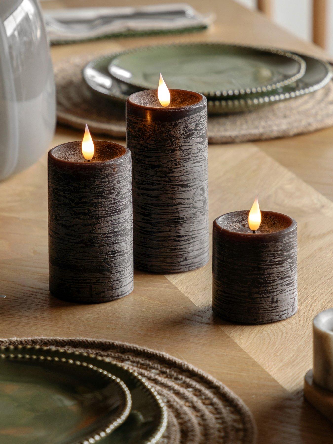 undefined Remote Control 3 pack Led Candle - Mocha