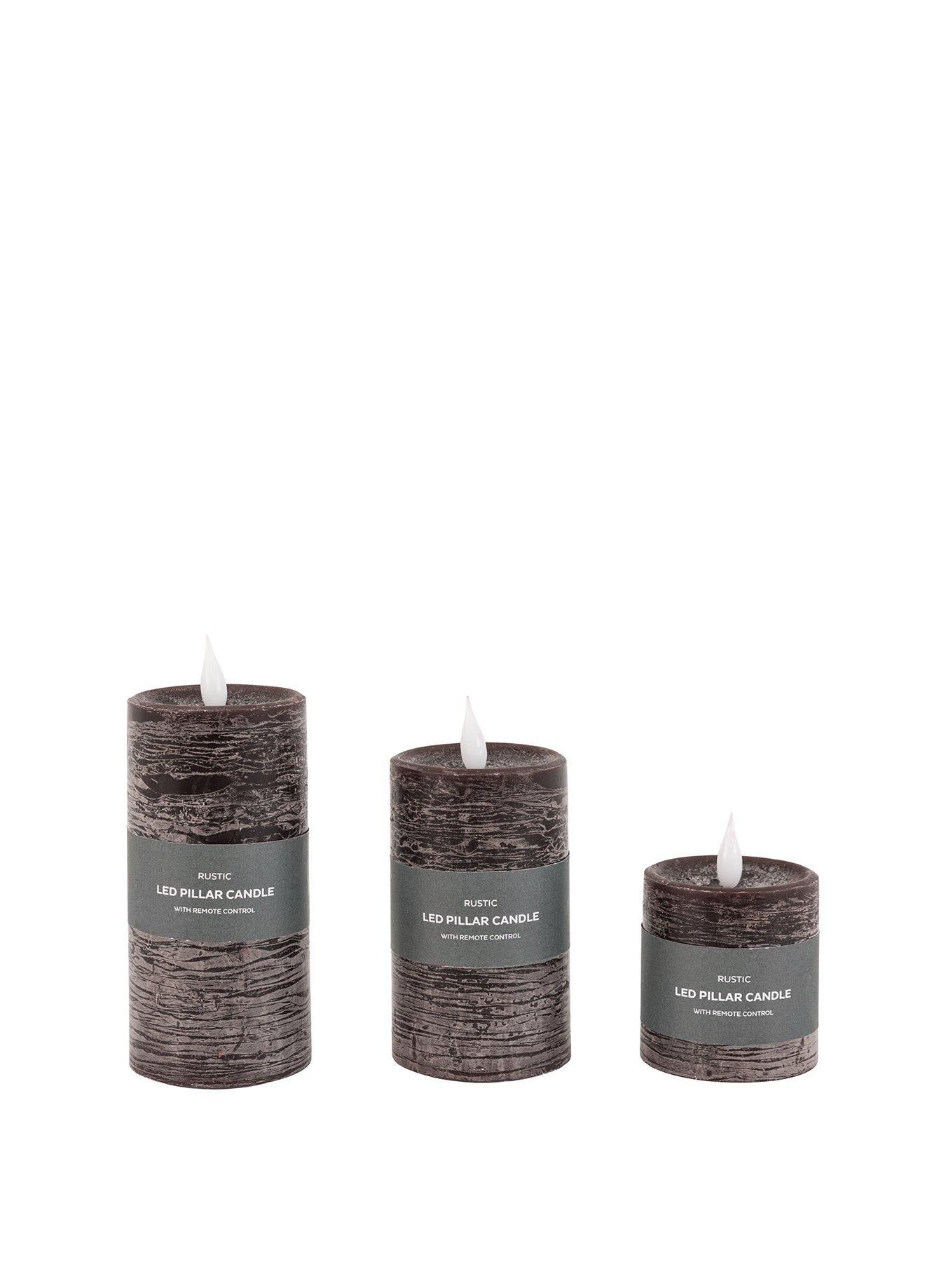 Image 2 of 6 of Gallery Direct Remote Control 3 pack Led Candle - Mocha
