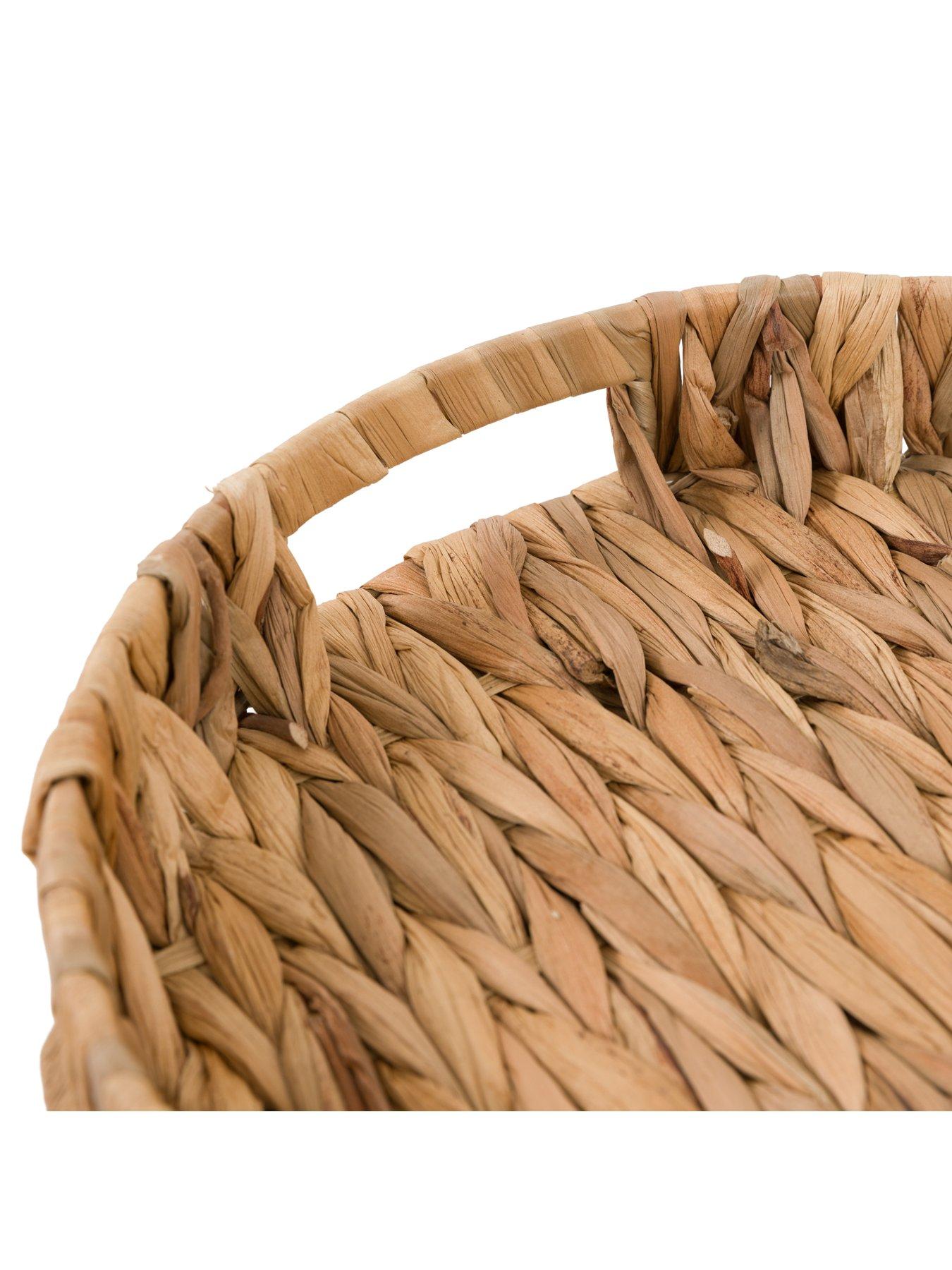 Image 5 of 6 of Gallery Direct Set Of 2 Woven Round Tray with handles - Natural