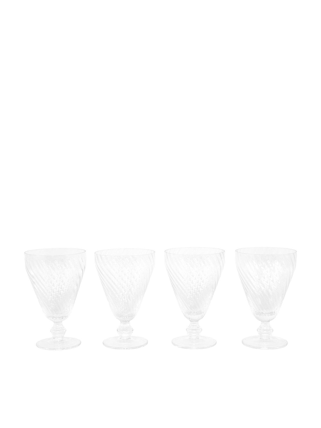 Image 7 of 7 of Gallery Direct Swirl Wine Glass Clear Pk4