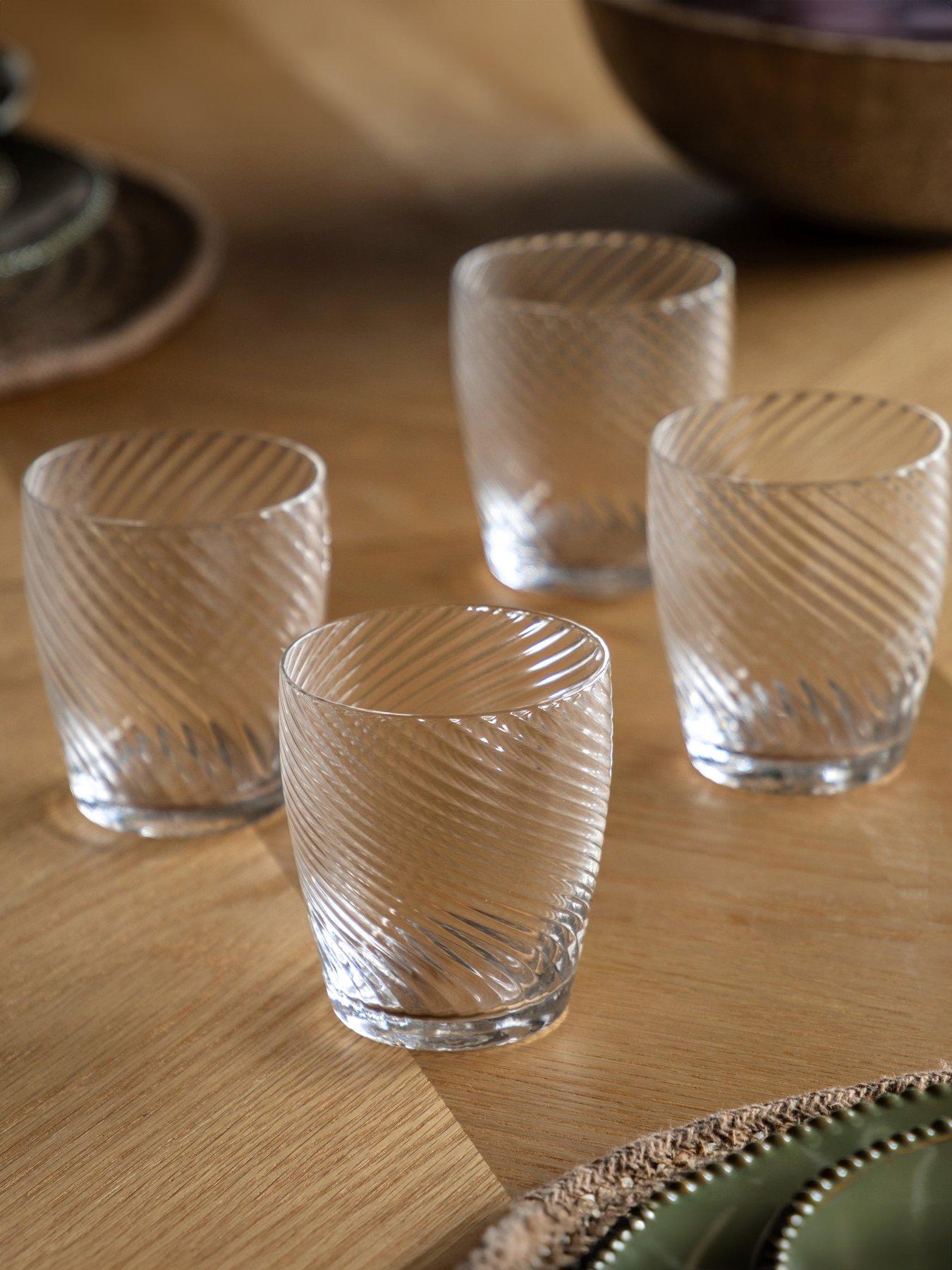 undefined Swirl Tumbler Clear Pk4