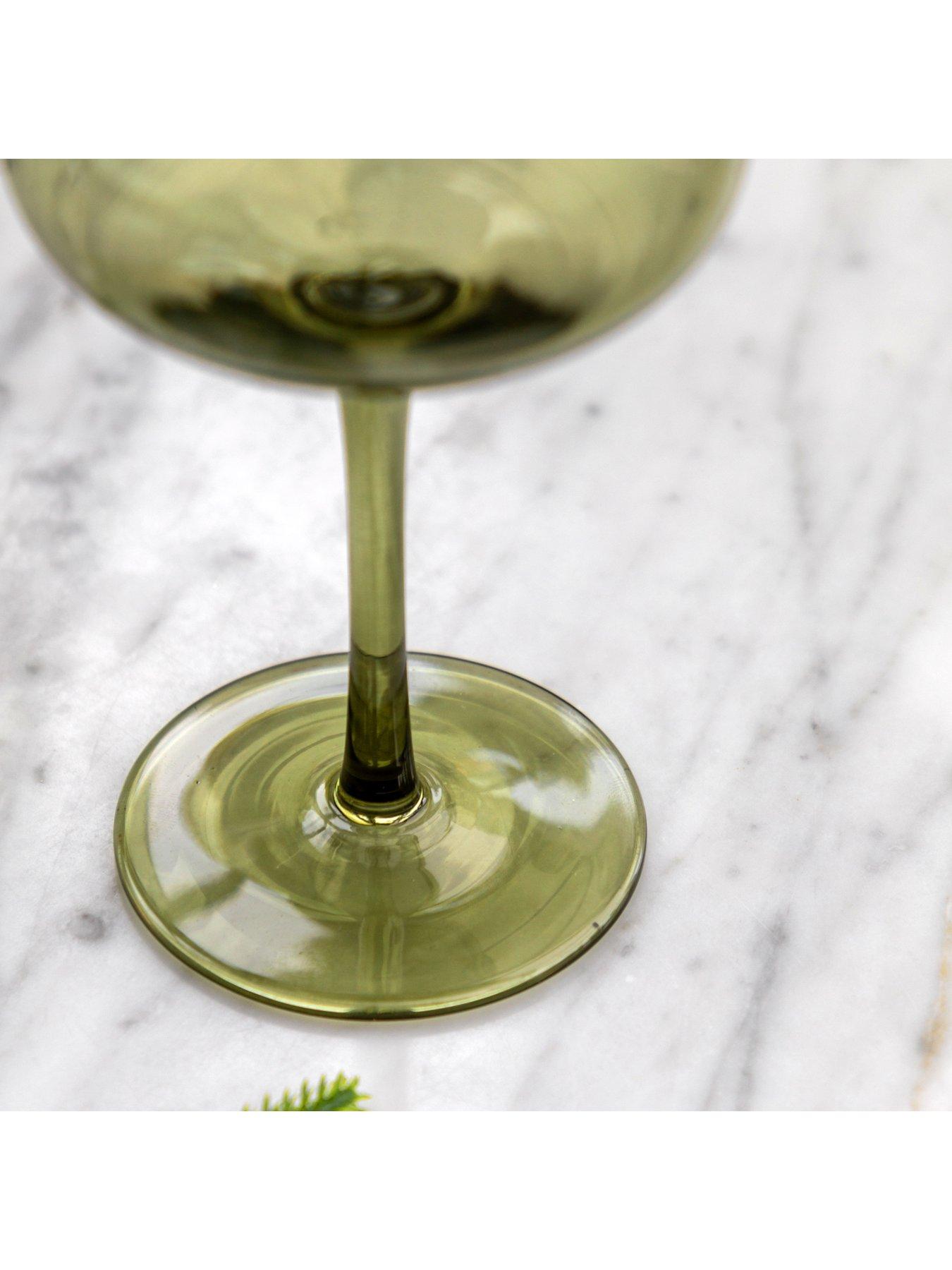 Image 4 of 7 of Gallery Direct Wine Glass Green Pk4