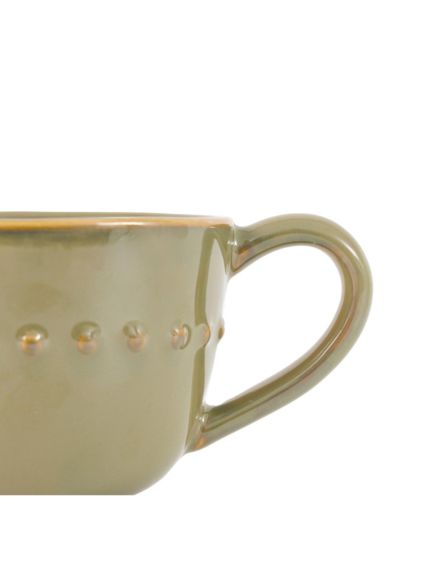  image of gallery-direct-beaded-mug-olive-green-pk4