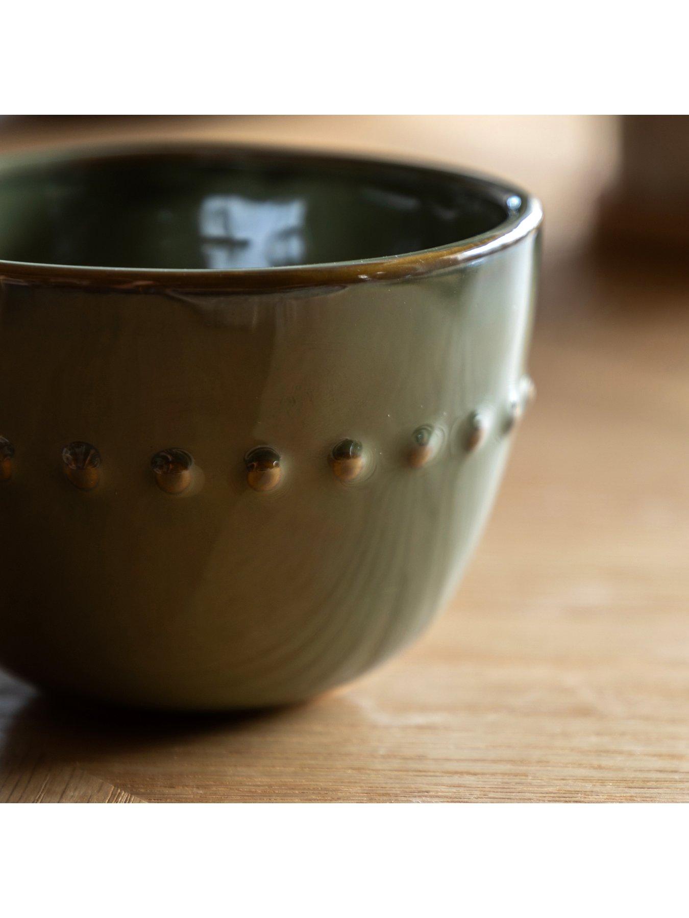  image of gallery-direct-beaded-mug-olive-green-pk4