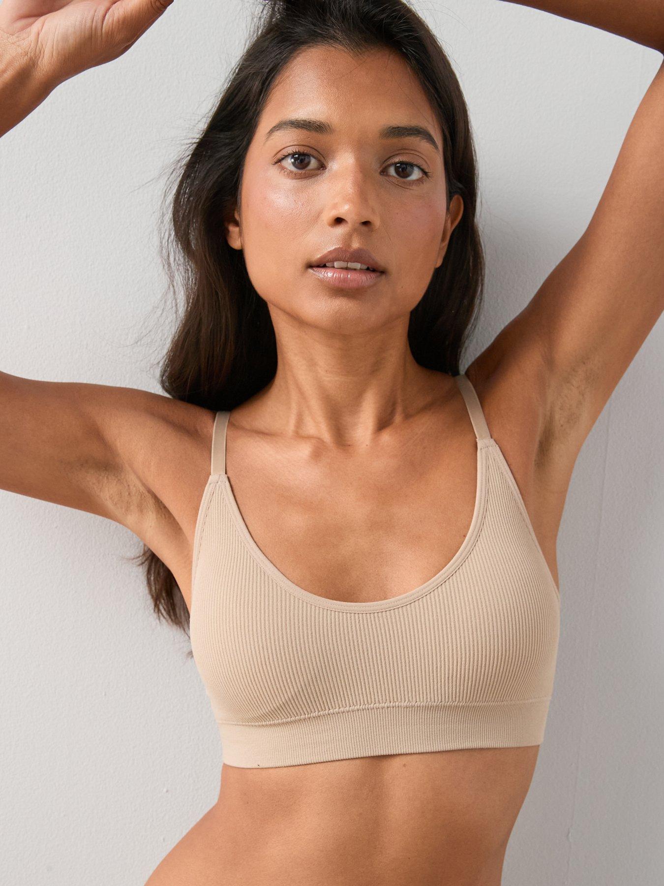  image of the-very-collection-2-pack-seamless-bra-beigeleopard-print