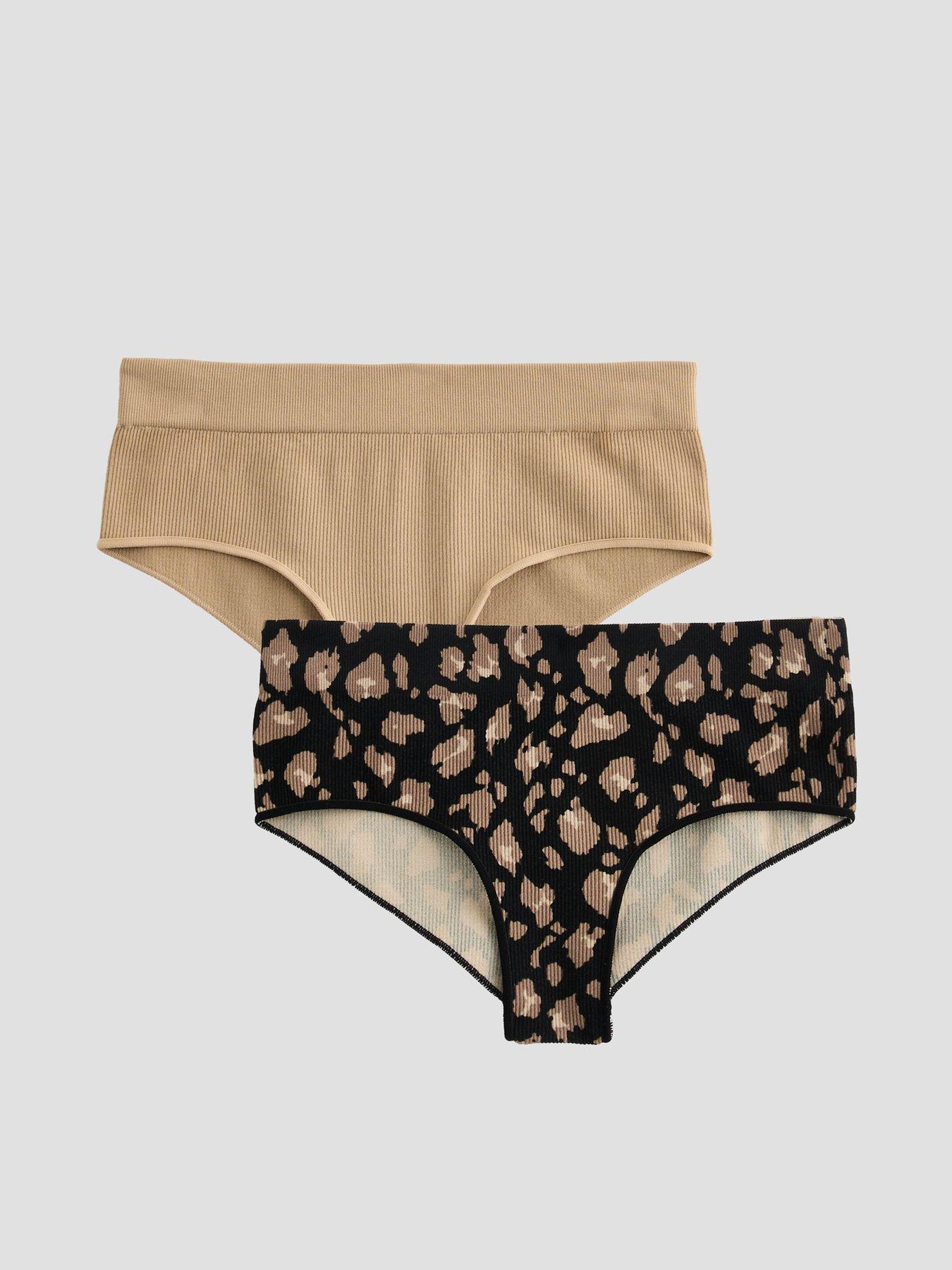  image of the-very-collection-2-pack-seamless-briefs-leopard-printbeige