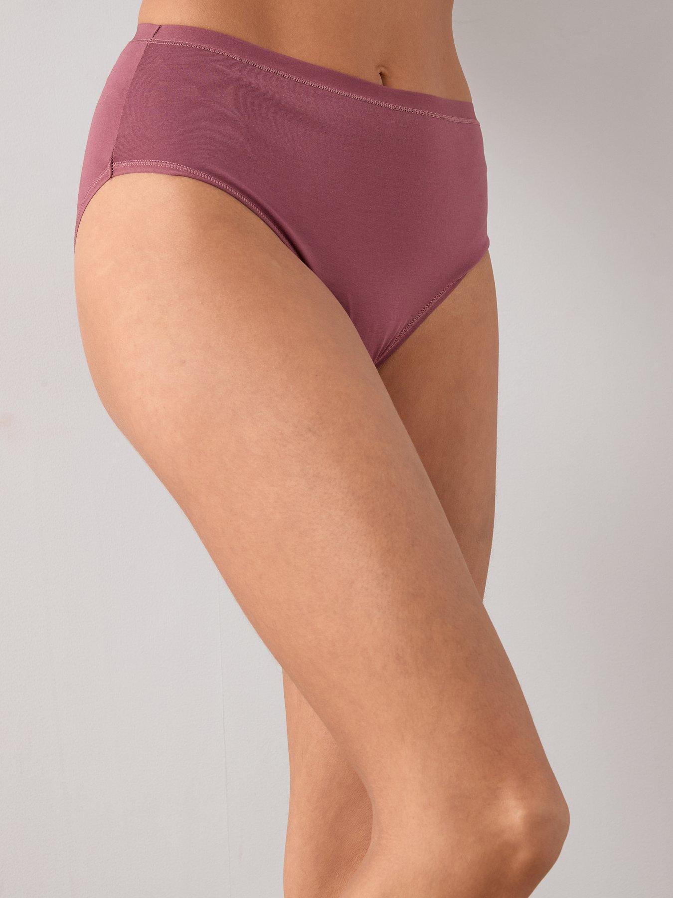 Image 2 of 6 of The Very Collection 5 Pack Cotton Plain And Heart Print Briefs - Multi