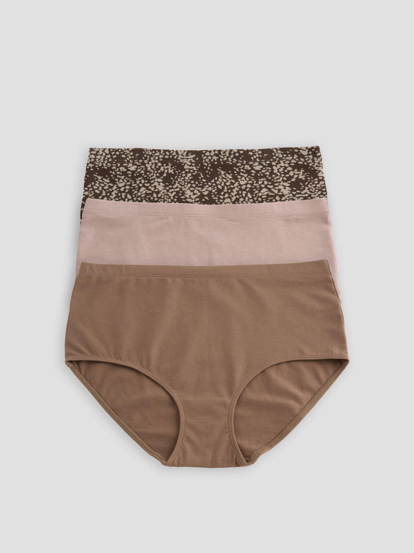 The Very Collection 3pk Cotton High Waist Brief Animal Print