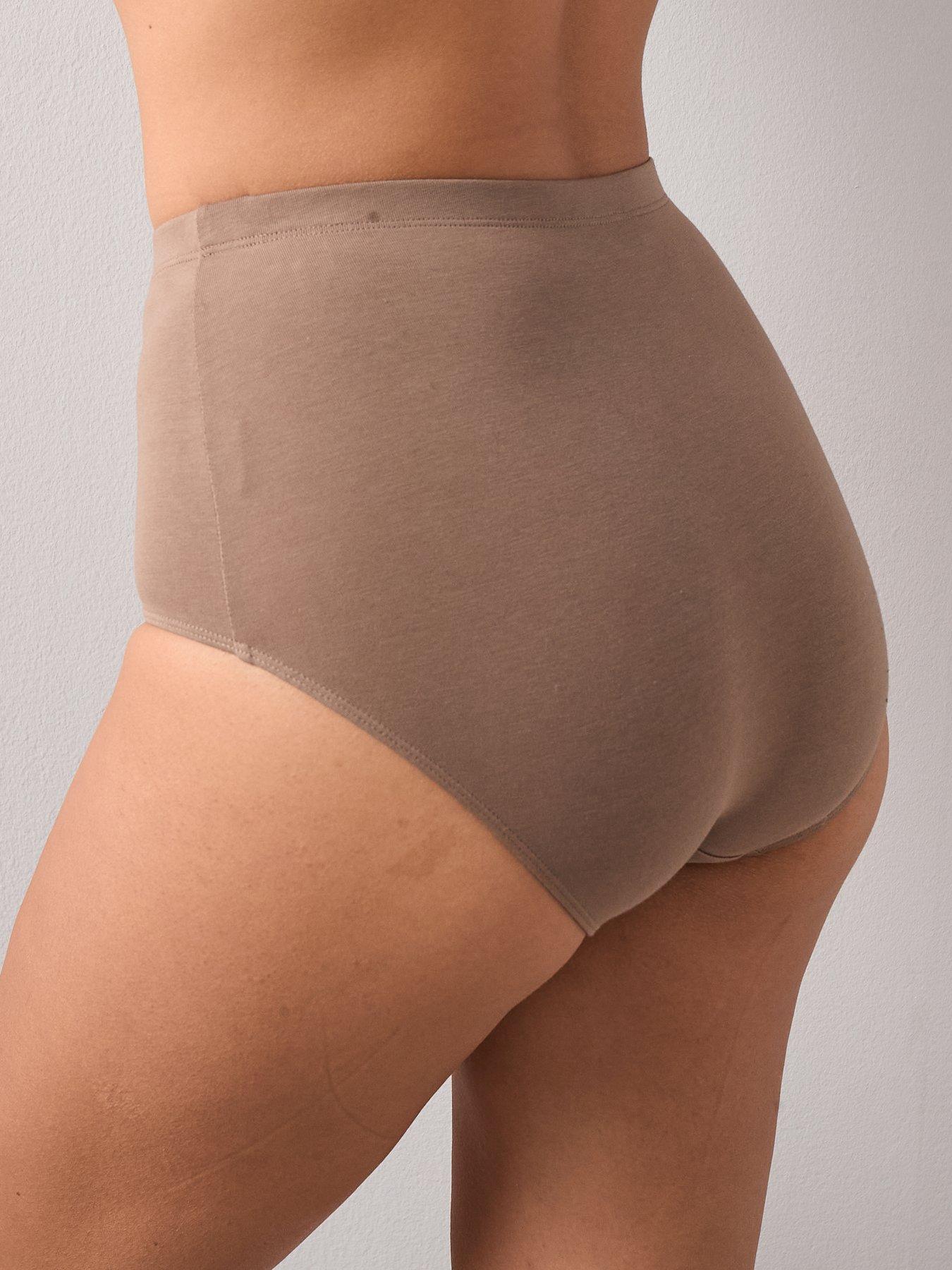 Image 3 of 6 of The Very Collection 3Pk Cotton High Waist Briefs - Animal Print/Beige