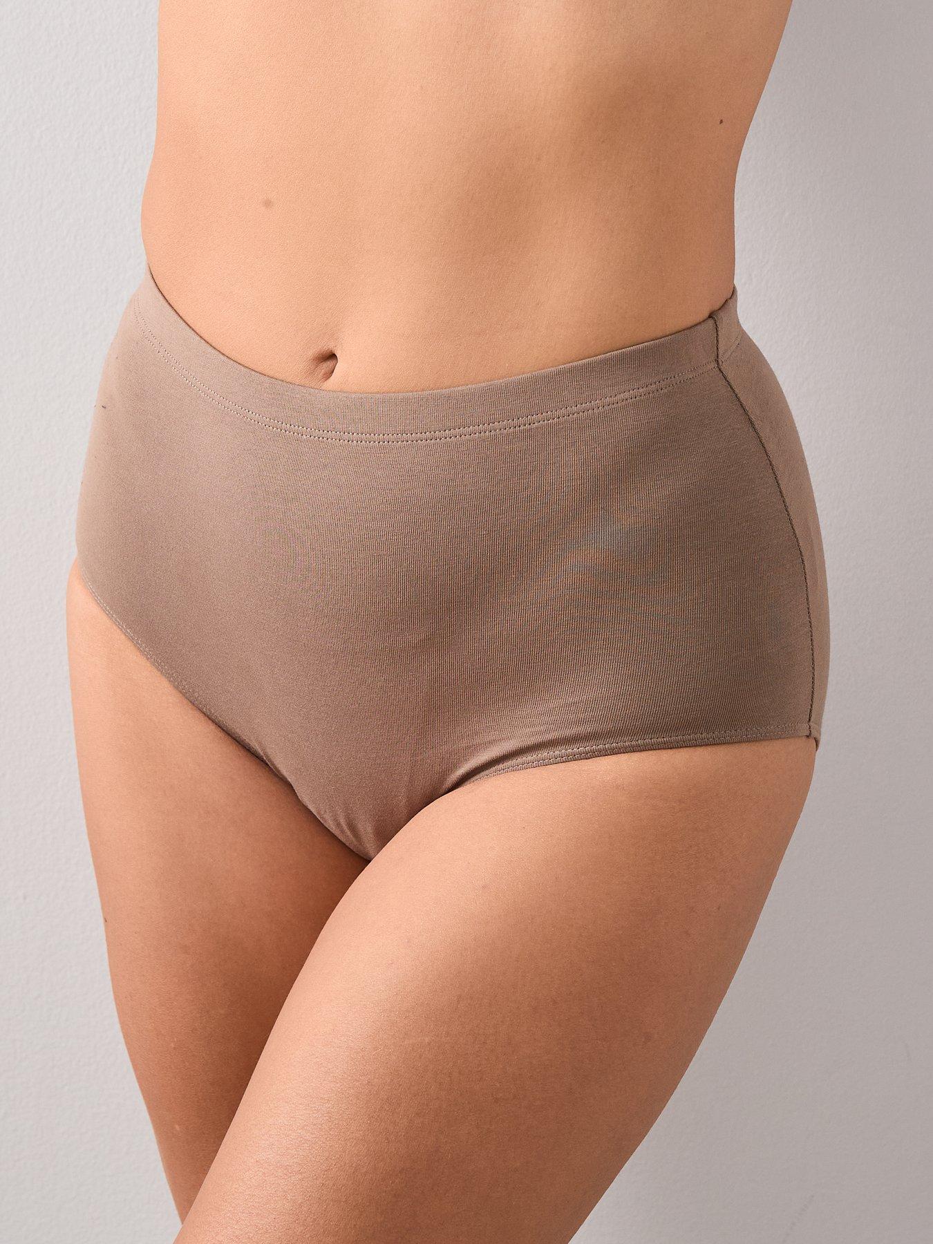 Image 6 of 6 of The Very Collection 3Pk Cotton High Waist Briefs - Animal Print/Beige