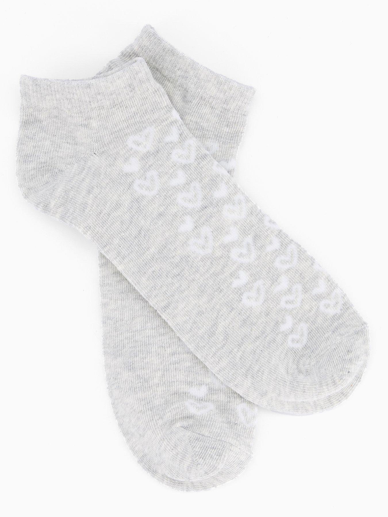 Image 2 of 3 of The Very Collection 5 Pack Trainer Socks Mono Hearts - Multi