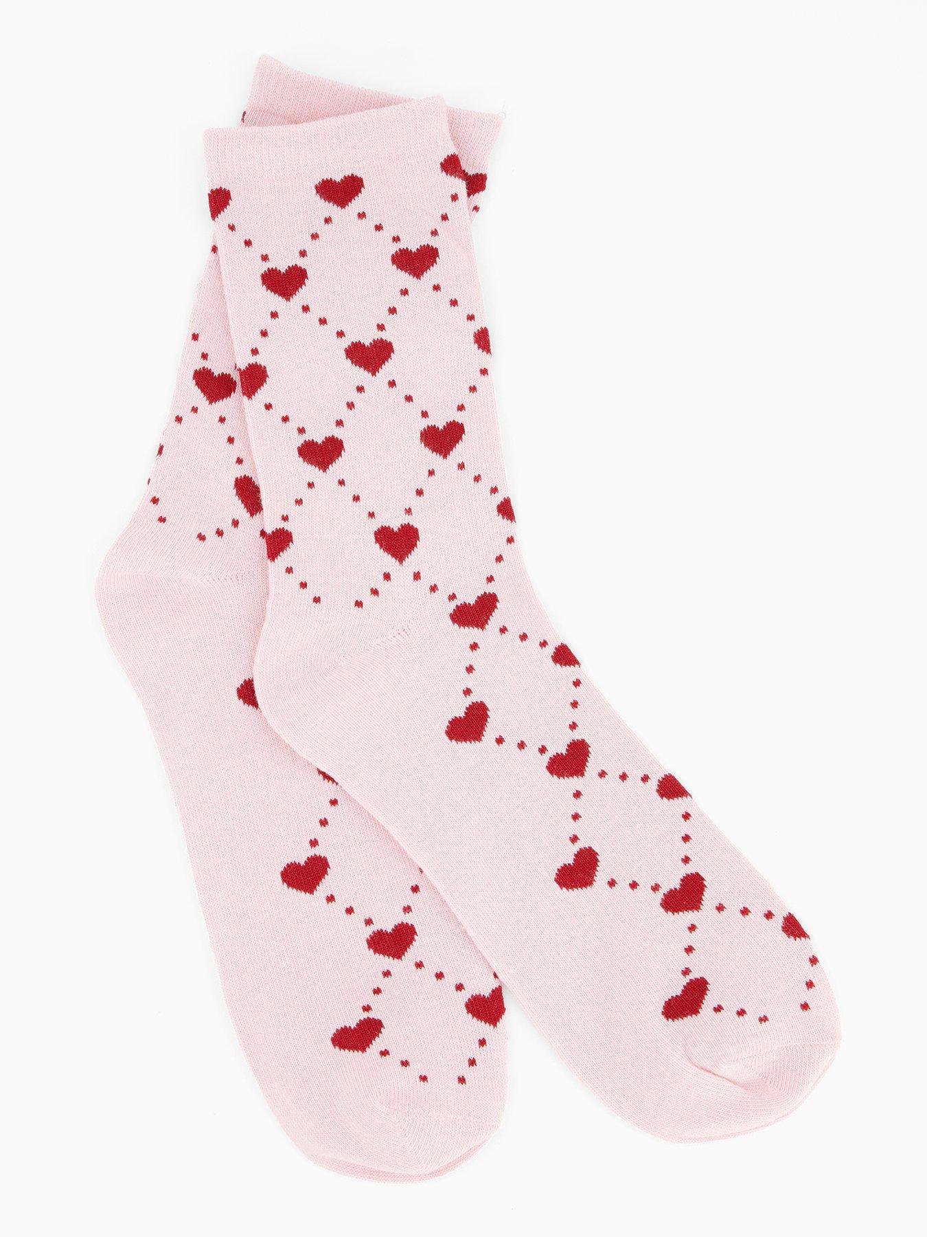 Image 2 of 3 of The Very Collection 5 Pack Ankle Socks Hearts - Multi