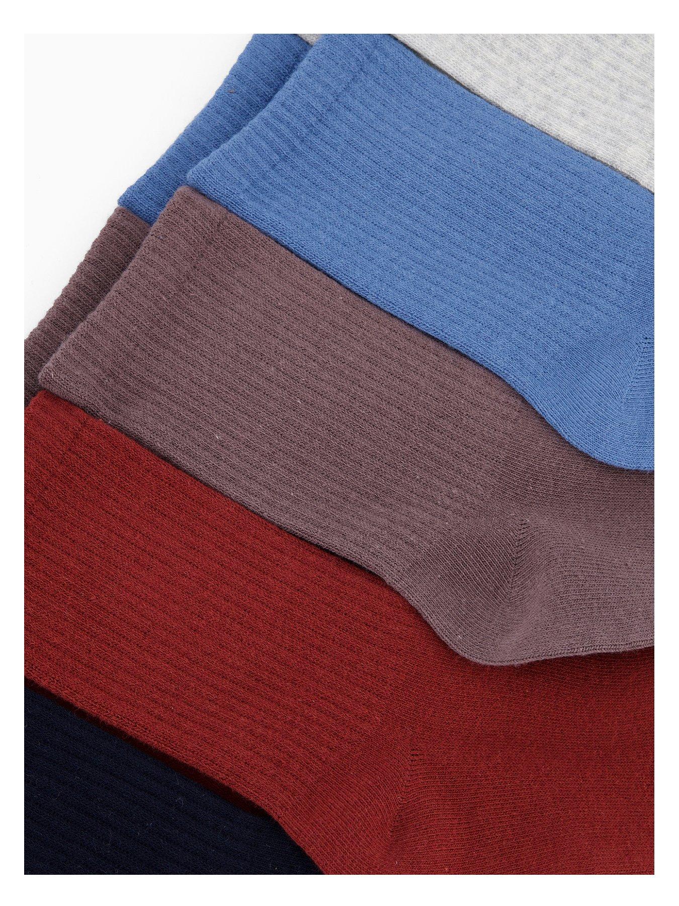 Image 3 of 3 of The Very Collection 5 Pack Ribbed Ankle Socks - Multi