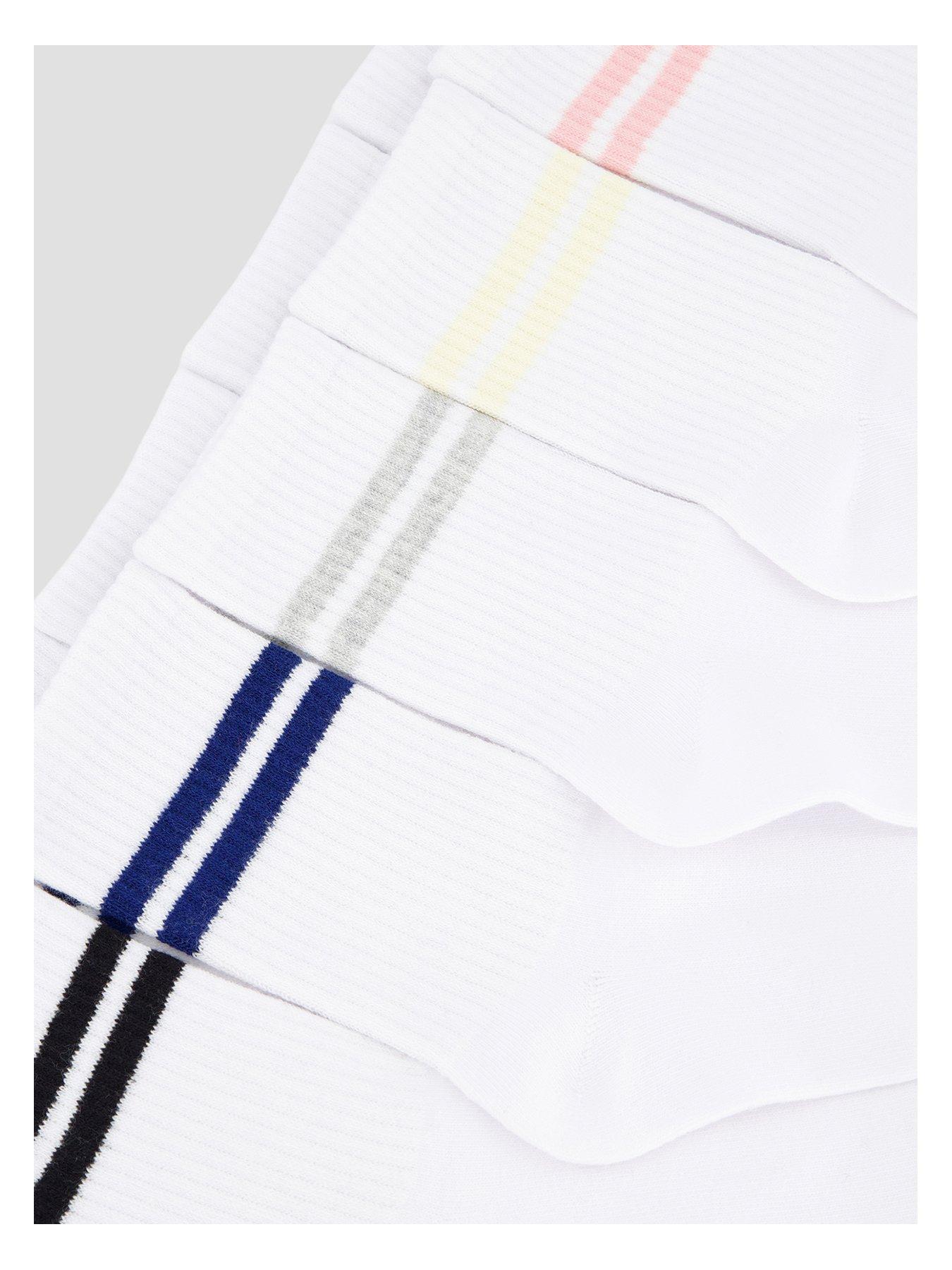  image of the-very-collection-5-pack-ribbed-ankle-socks-multi