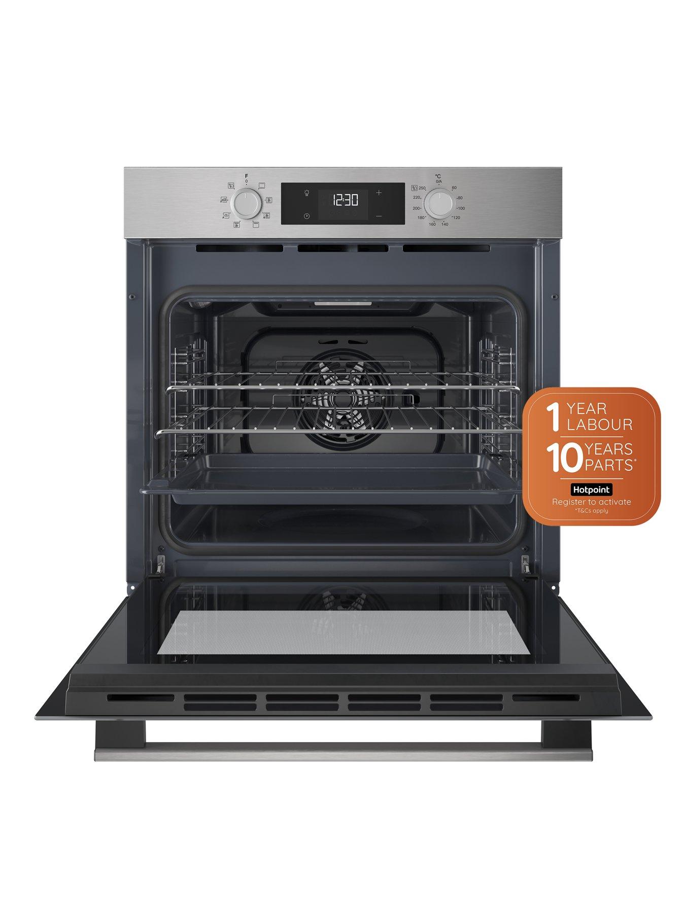  image of hotpoint-ho-255h-x-uk-class-2-single-oven-with-multiflow-technology-silver