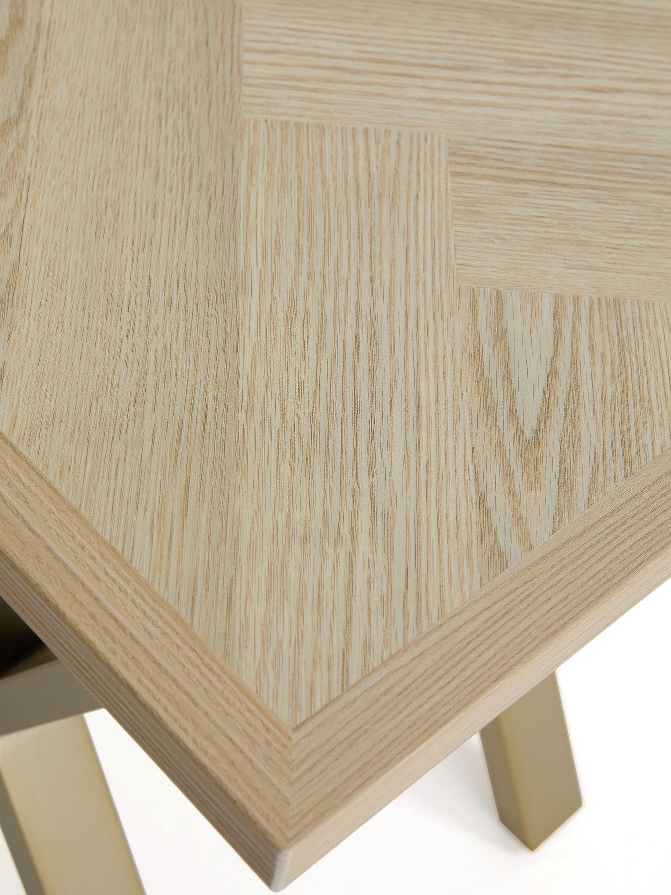  image of very-home-kaia-small-side-table-light-oakbrass-fscreg-certified