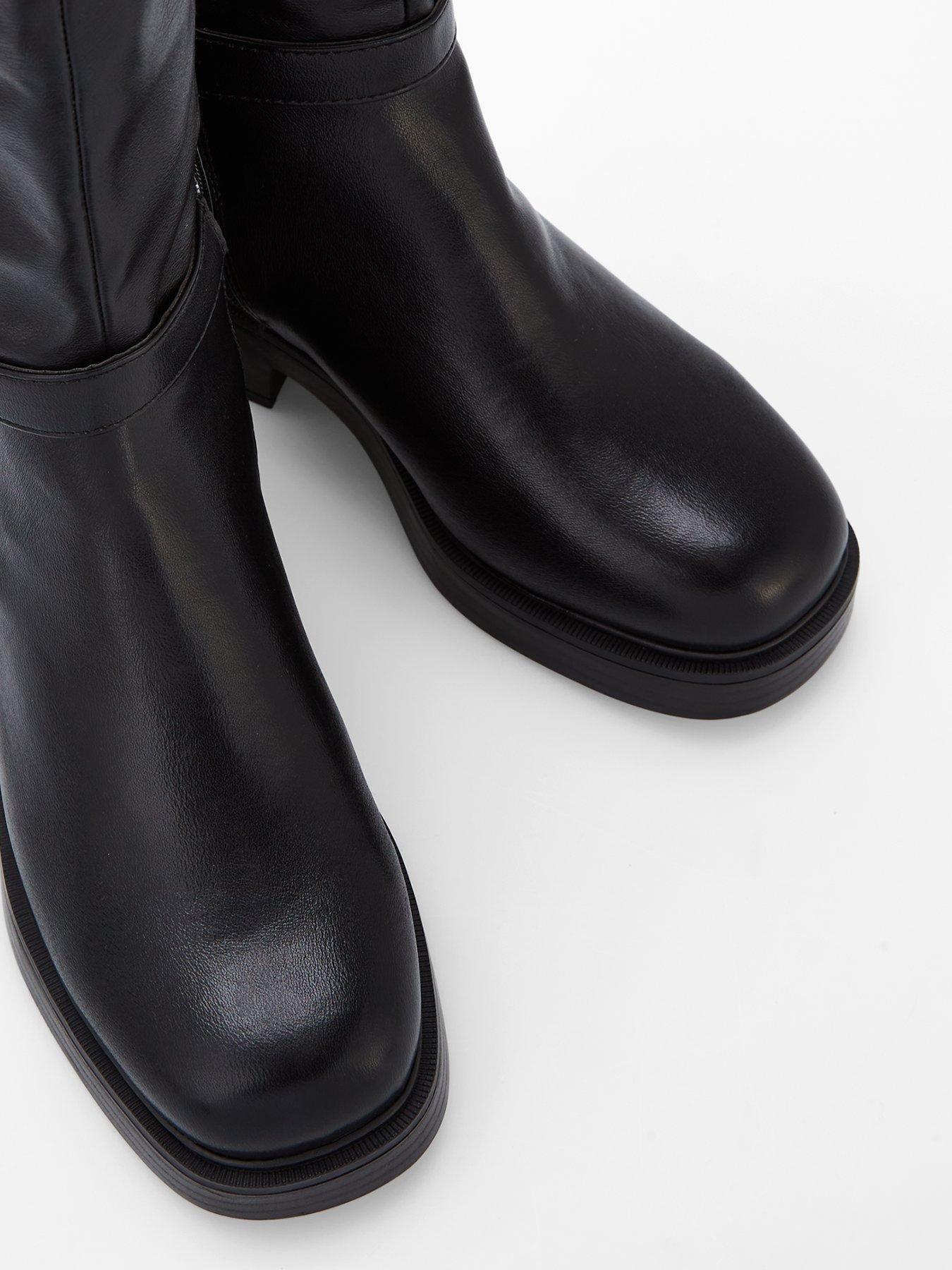  image of the-very-collection-wide-fit-over-knee-boot-black