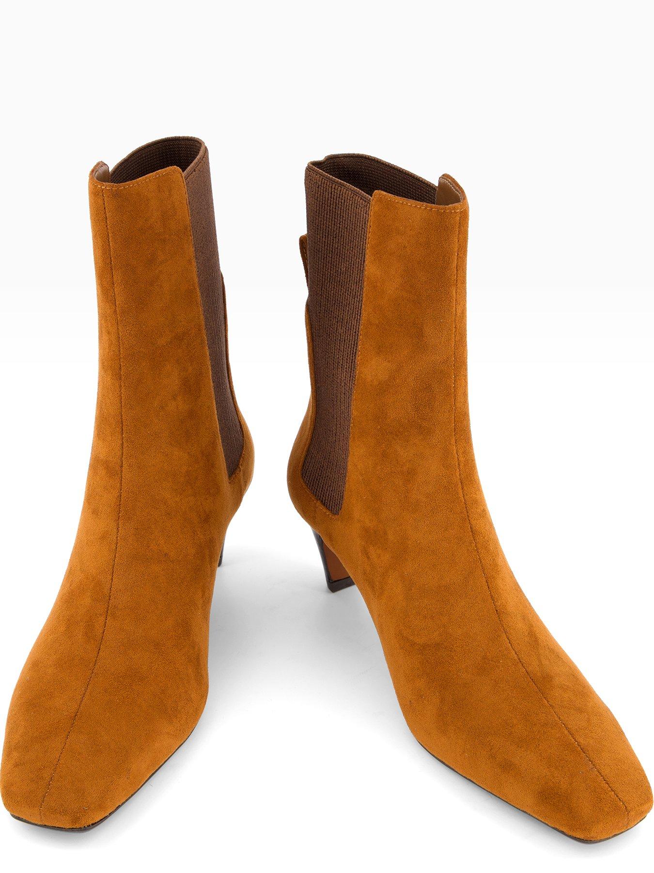 Image 3 of 7 of The Very Collection Mircro Heel Ankle Boot - Brown