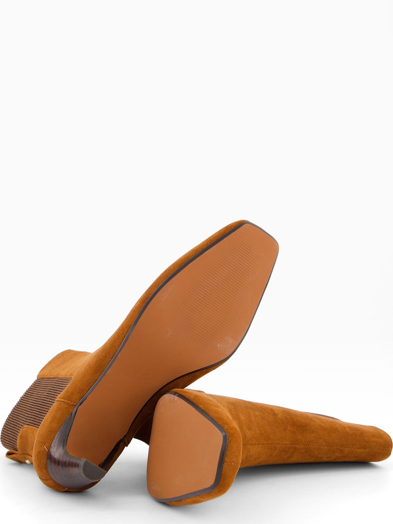 Image 4 of 7 of The Very Collection Mircro Heel Ankle Boot - Brown