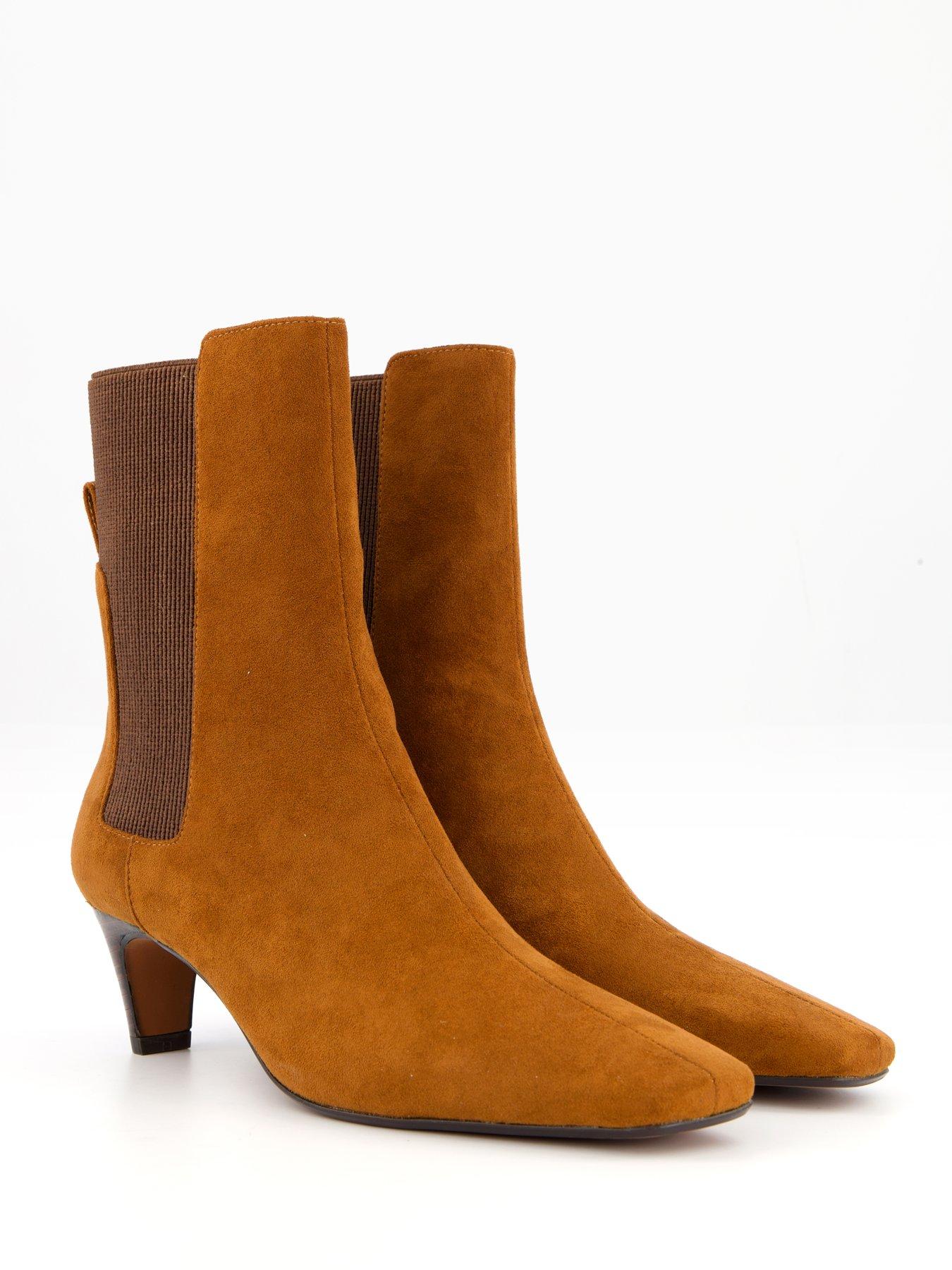 Image 6 of 7 of The Very Collection Mircro Heel Ankle Boot - Brown