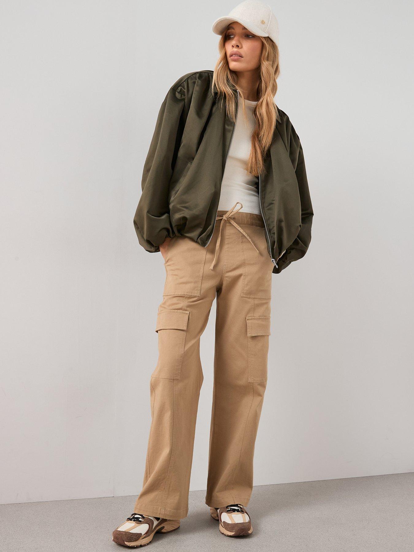  image of the-very-collection-soft-volume-bubble-hem-jacket-nbsp--khaki