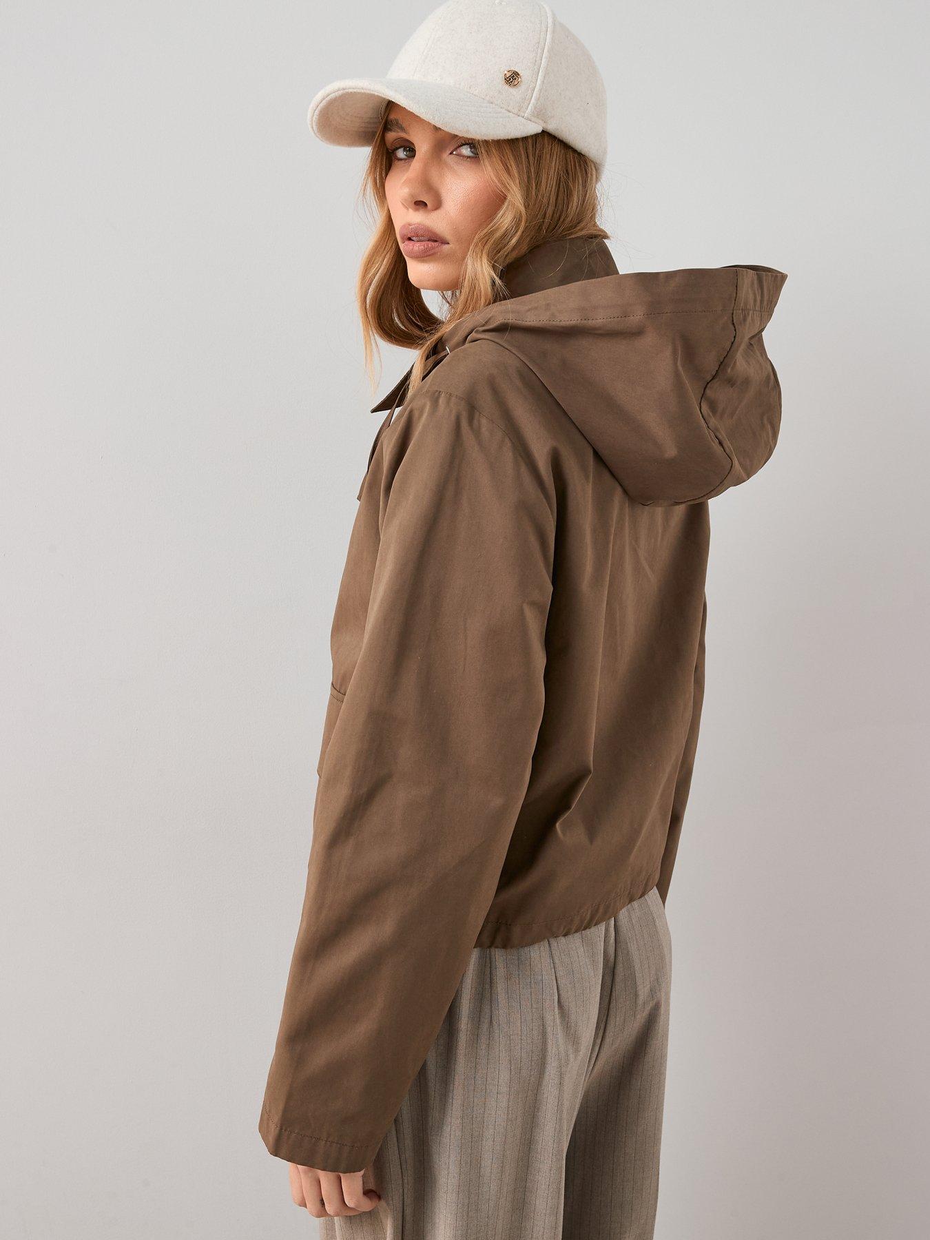 Image 2 of 6 of The Very Collection Hooded Cotton Jacket - Khaki