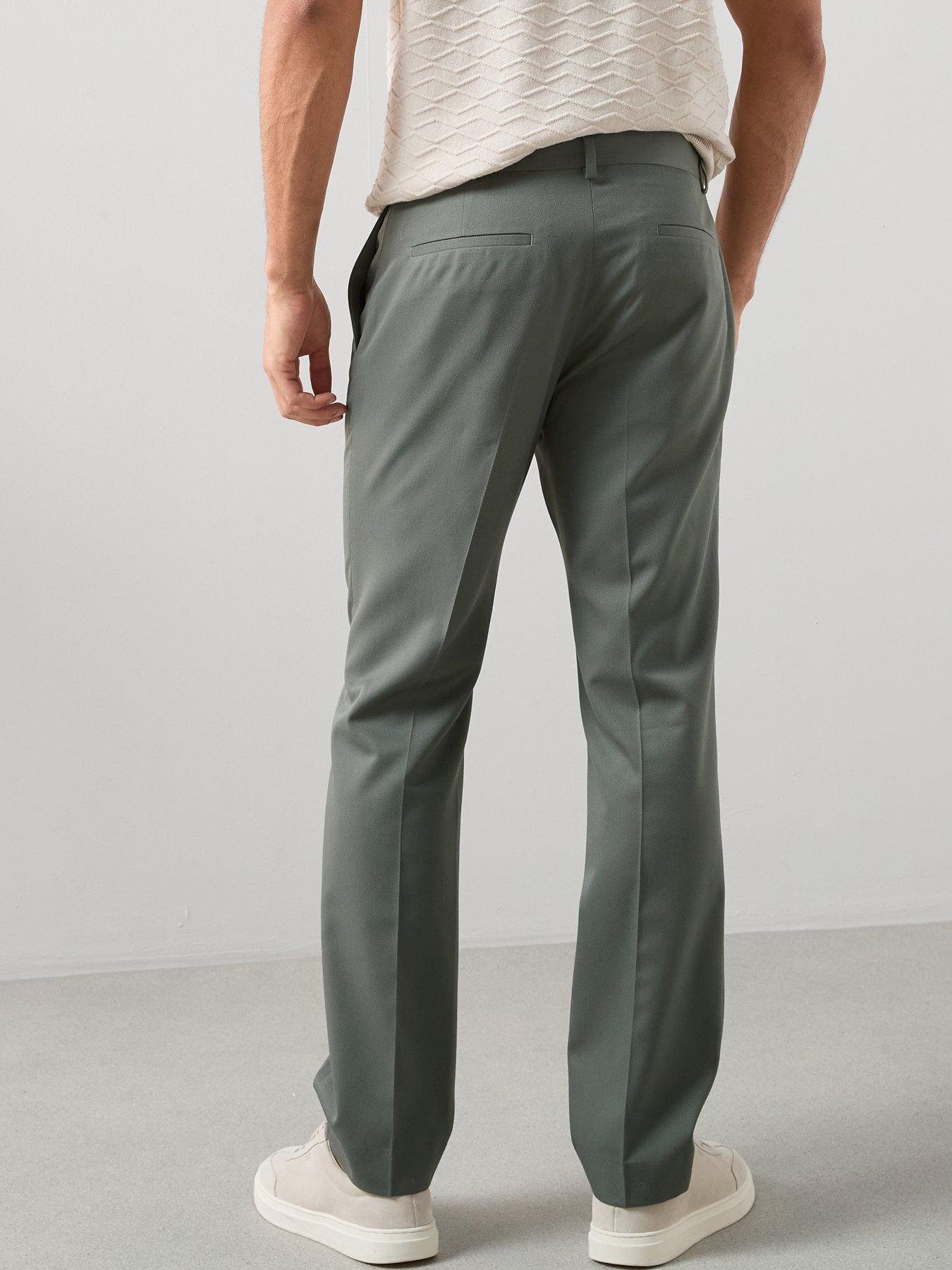 Image 2 of 7 of The Very Collection Regular Fit Textured Suit Trouser - Green