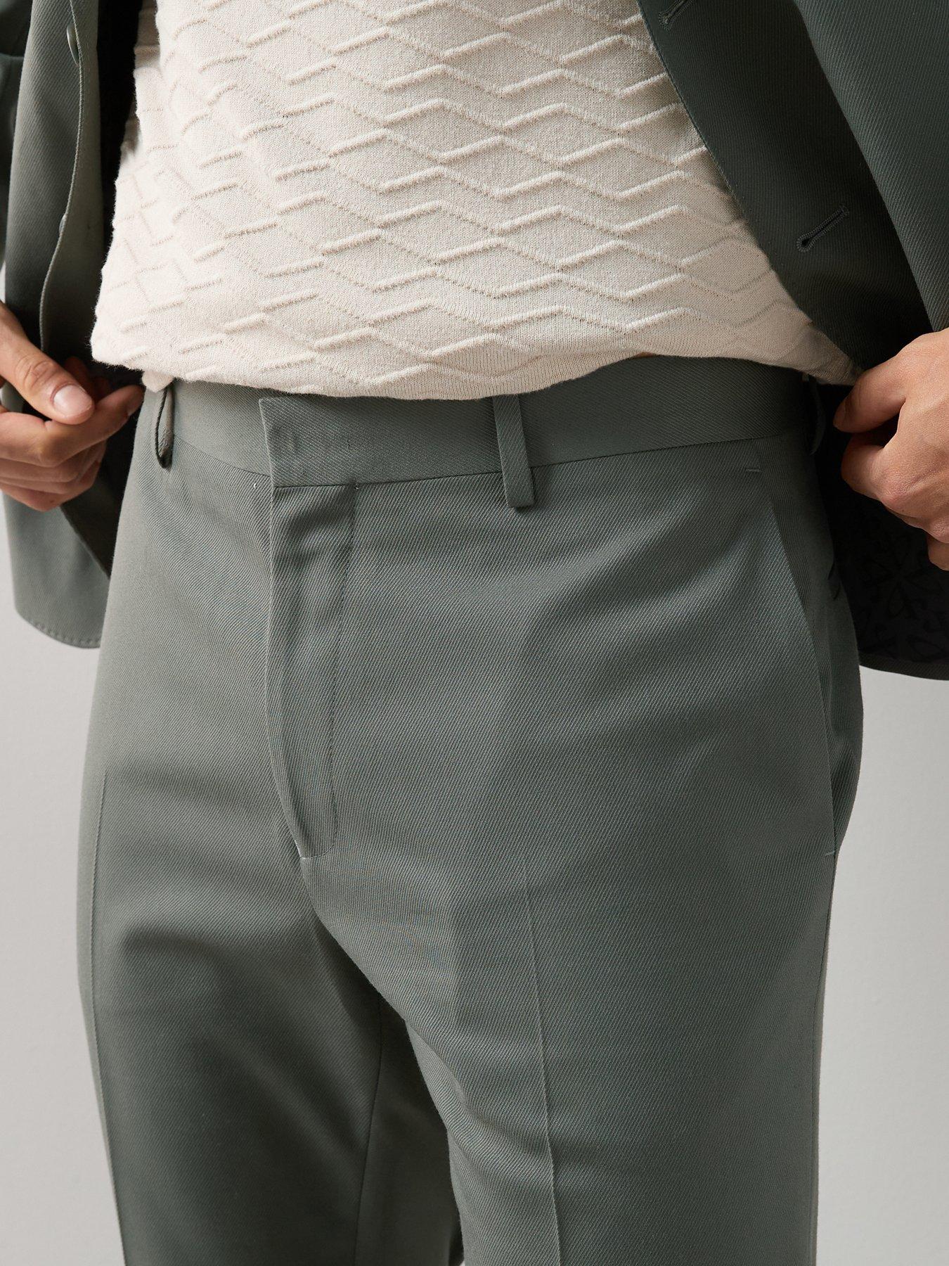 Image 5 of 7 of The Very Collection Regular Fit Textured Suit Trouser - Green