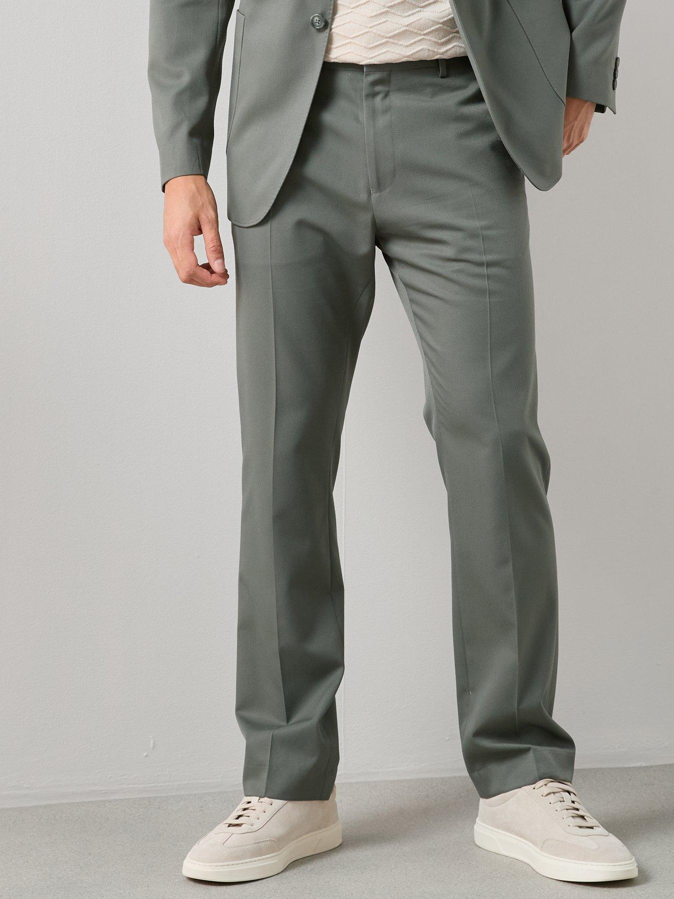 Image 6 of 7 of The Very Collection Regular Fit Textured Suit Trouser - Green