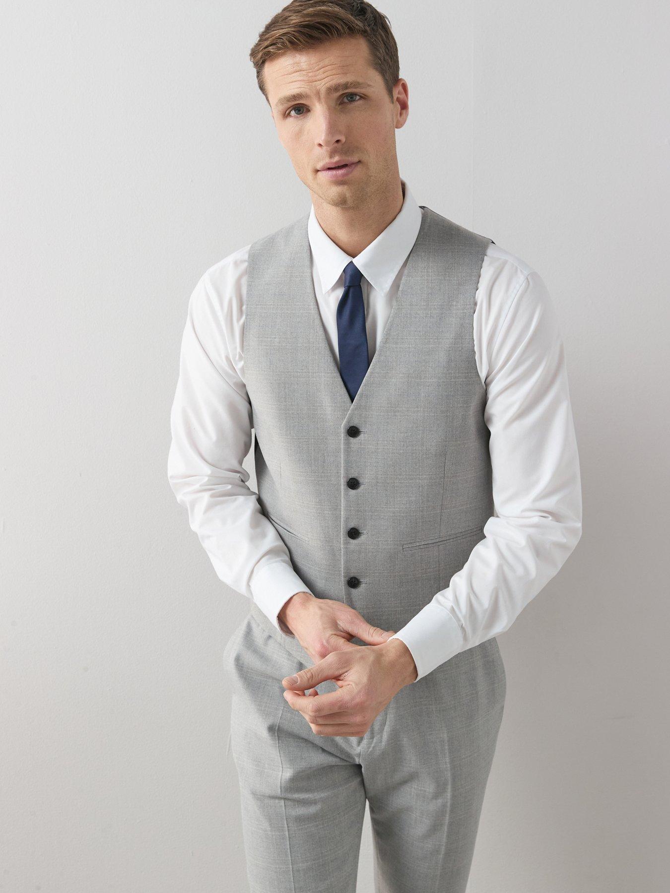 The Very Collection Slim Fit Waistcoat - Light Grey