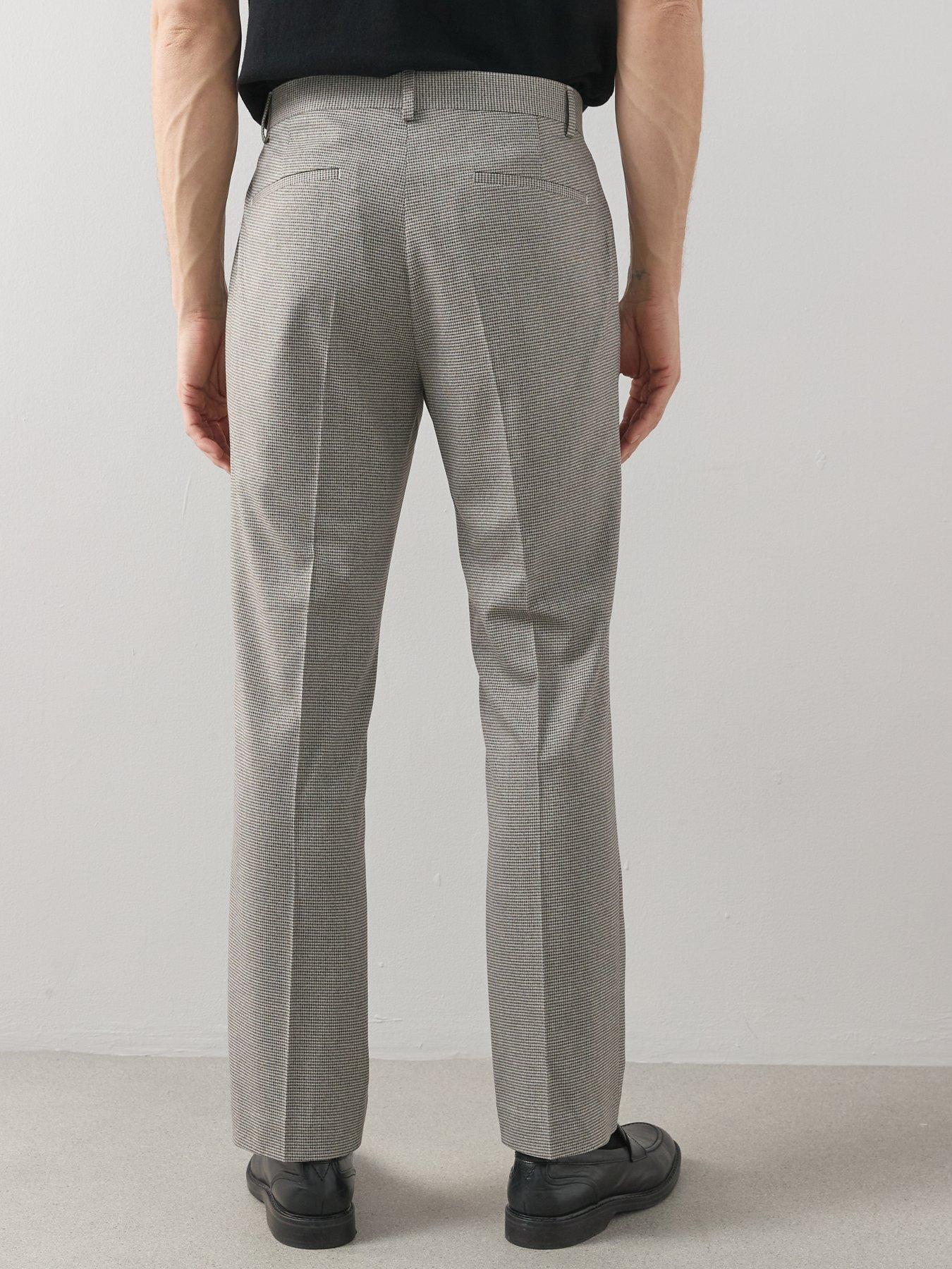 Image 2 of 7 of The Very Collection Slim Fit Brushed Check Trousers - Beige