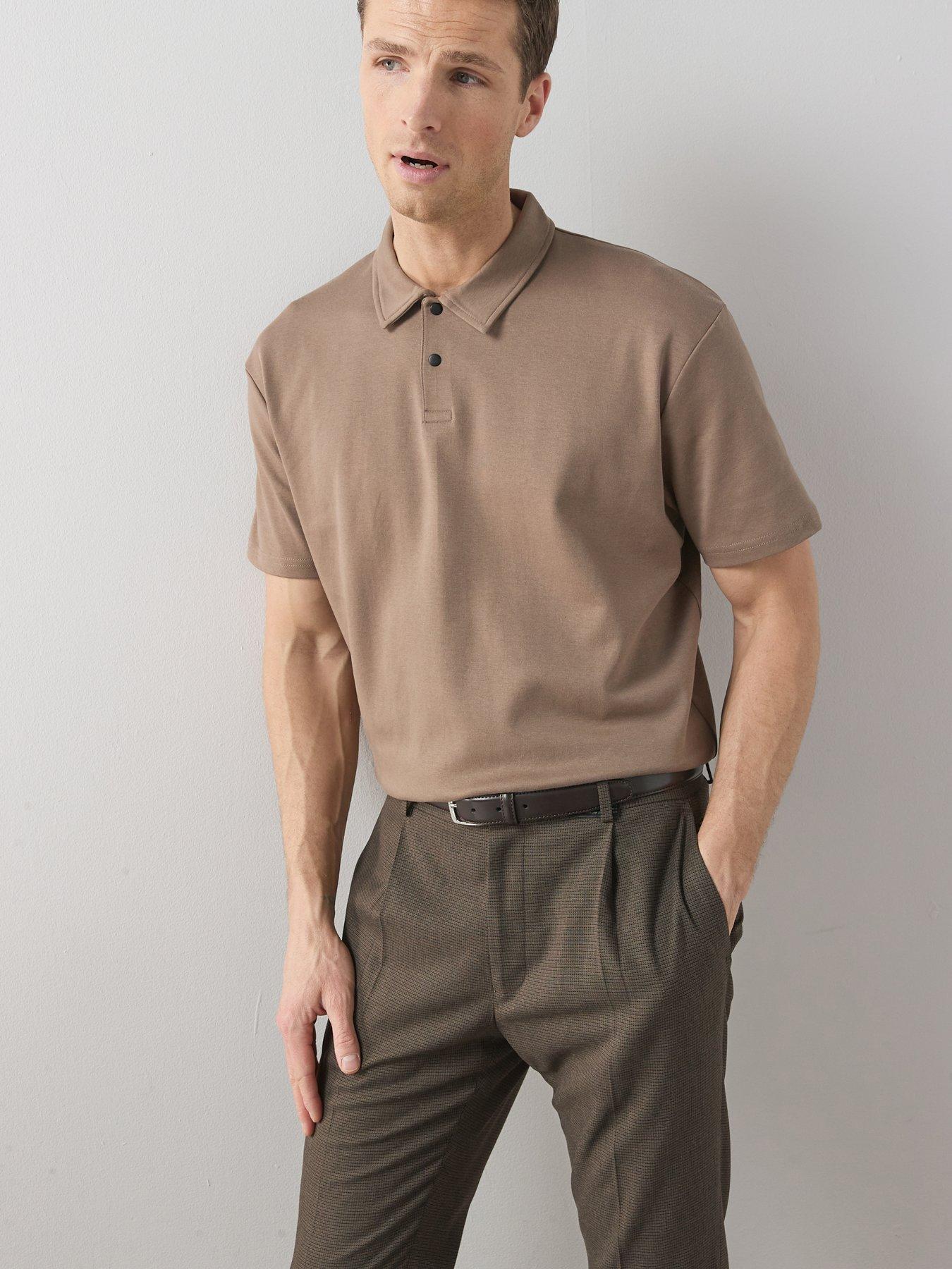 Image 6 of 7 of The Very Collection Slim Fit Micro Check Trousers - Brown