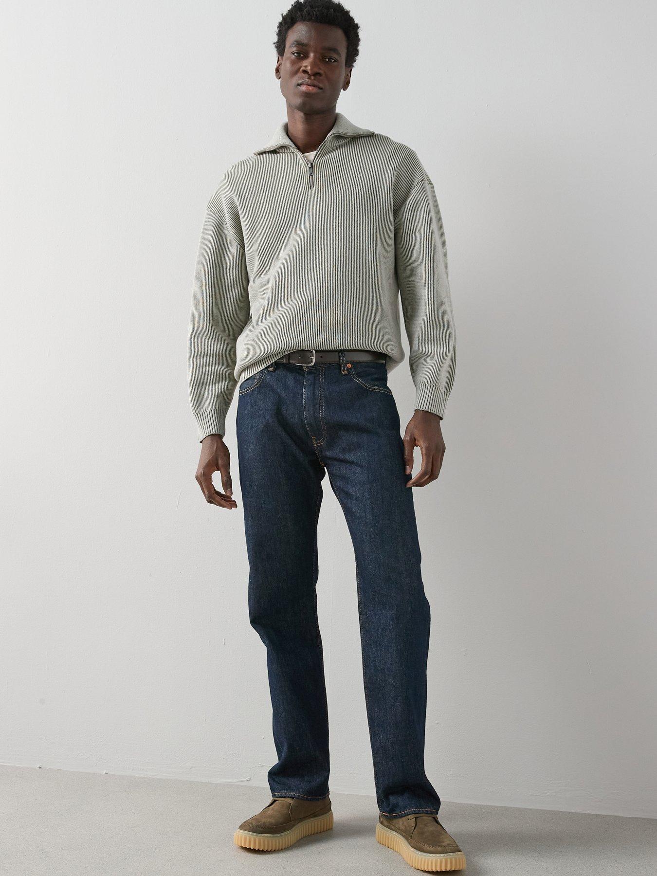 The Very Collection Pure Cotton Washed 1/4 Zip Ribbed Knitted Jumper - Green