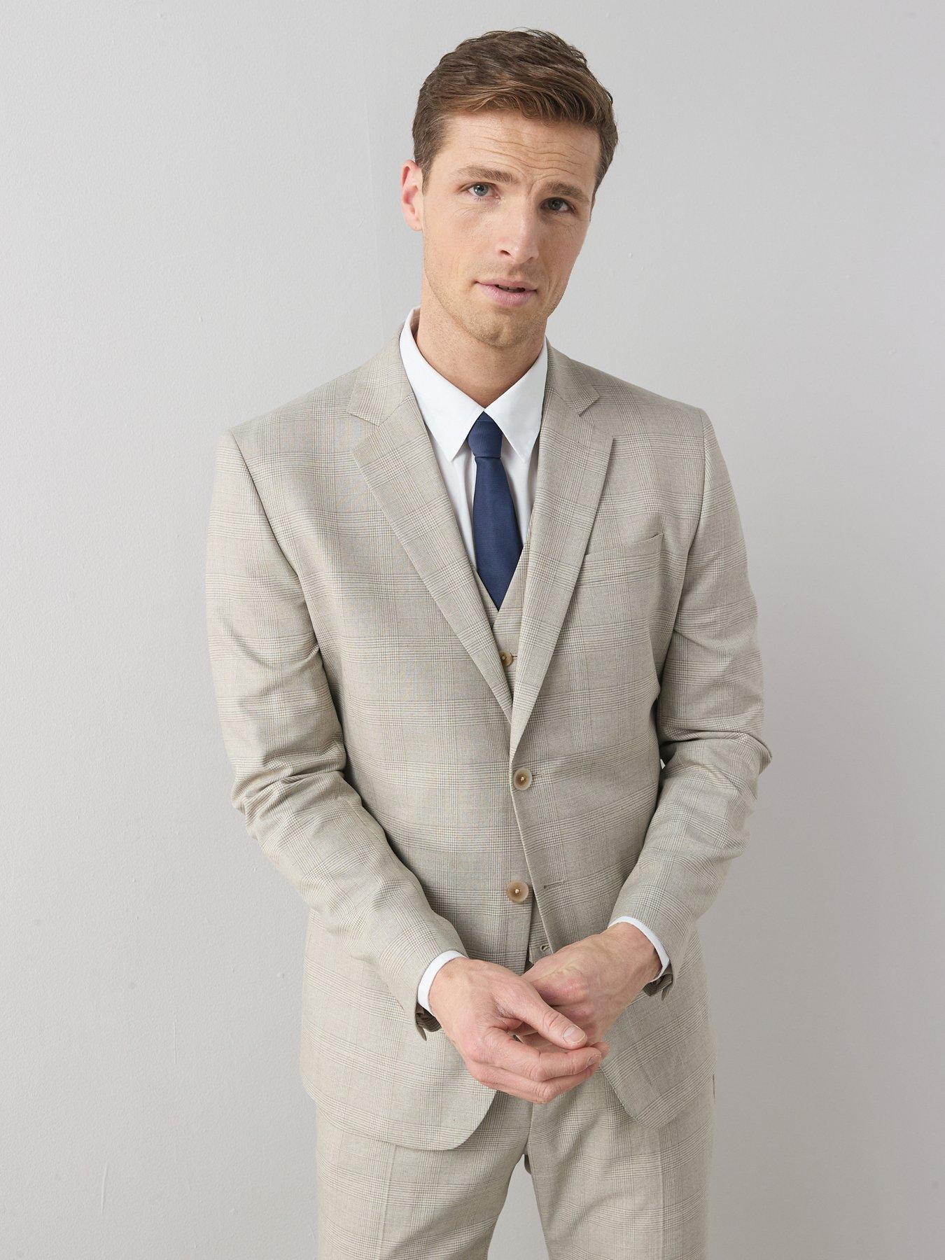 Image 1 of 7 of The Very Collection Single Breasted Suit Jacket - Stone