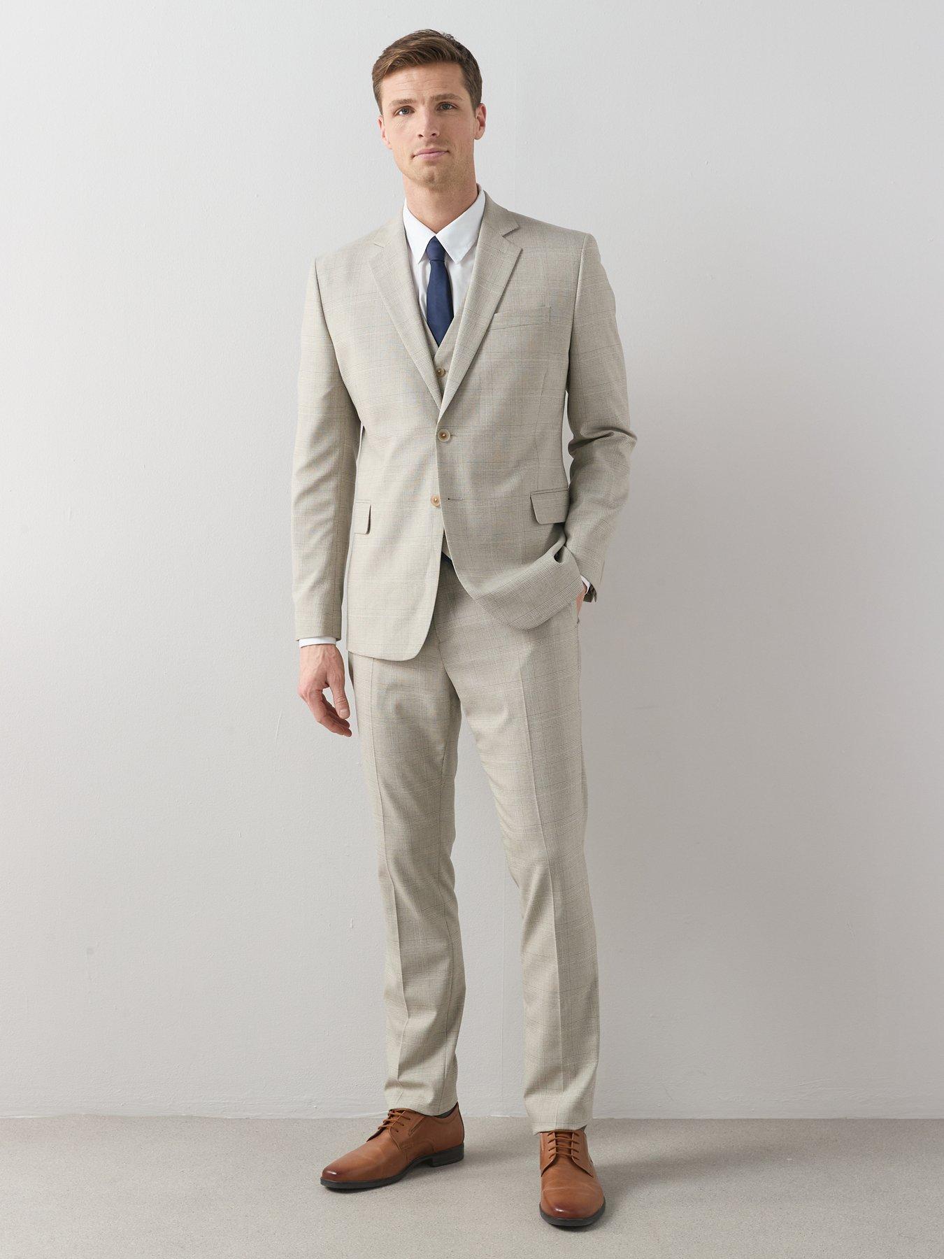 Image 3 of 7 of The Very Collection Single Breasted Suit Jacket - Stone