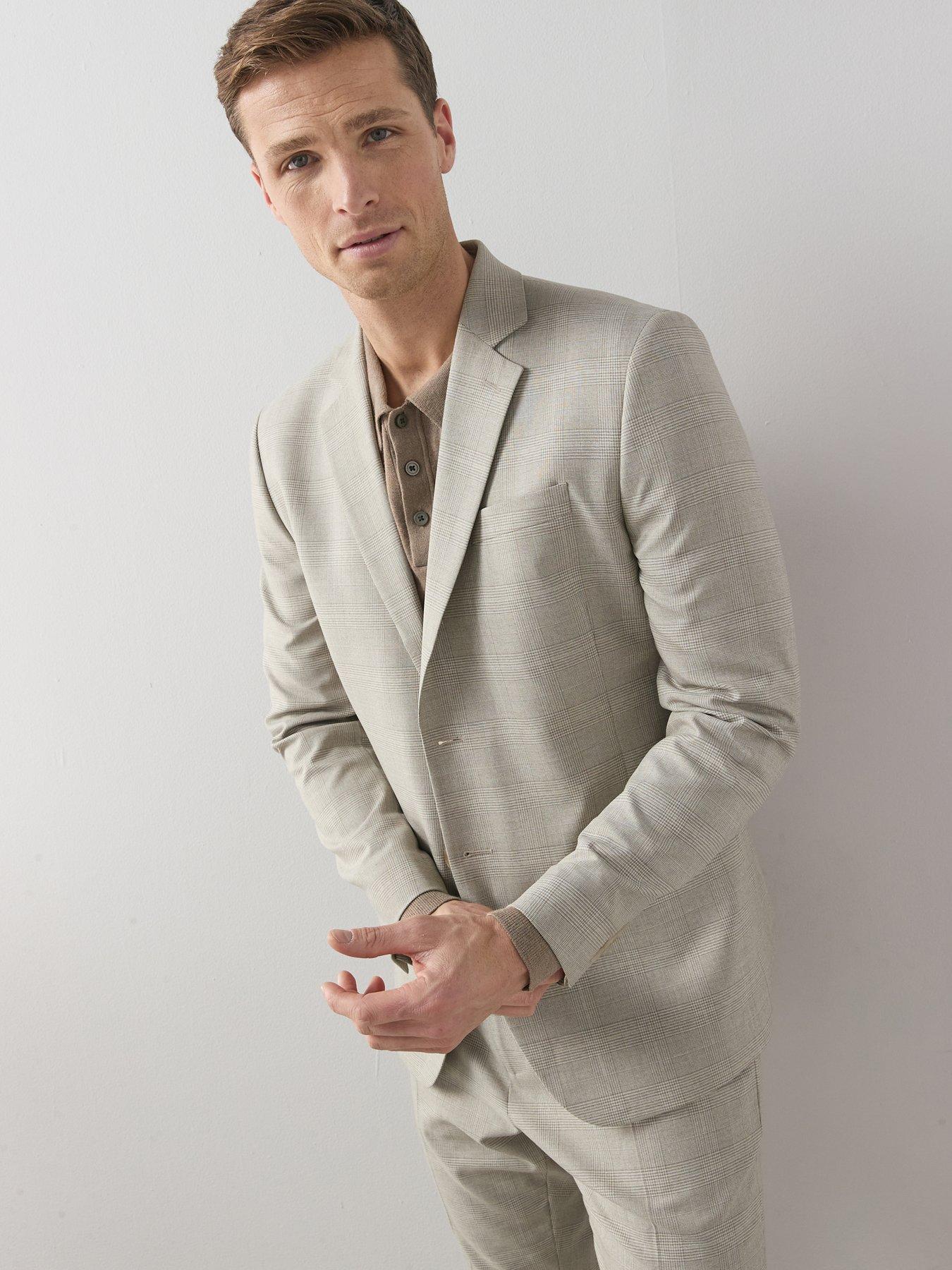 Image 4 of 7 of The Very Collection Single Breasted Suit Jacket - Stone