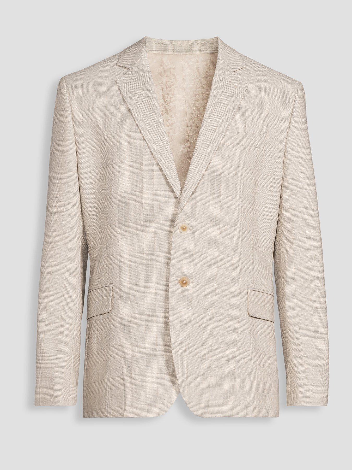 Image 7 of 7 of The Very Collection Single Breasted Suit Jacket - Stone