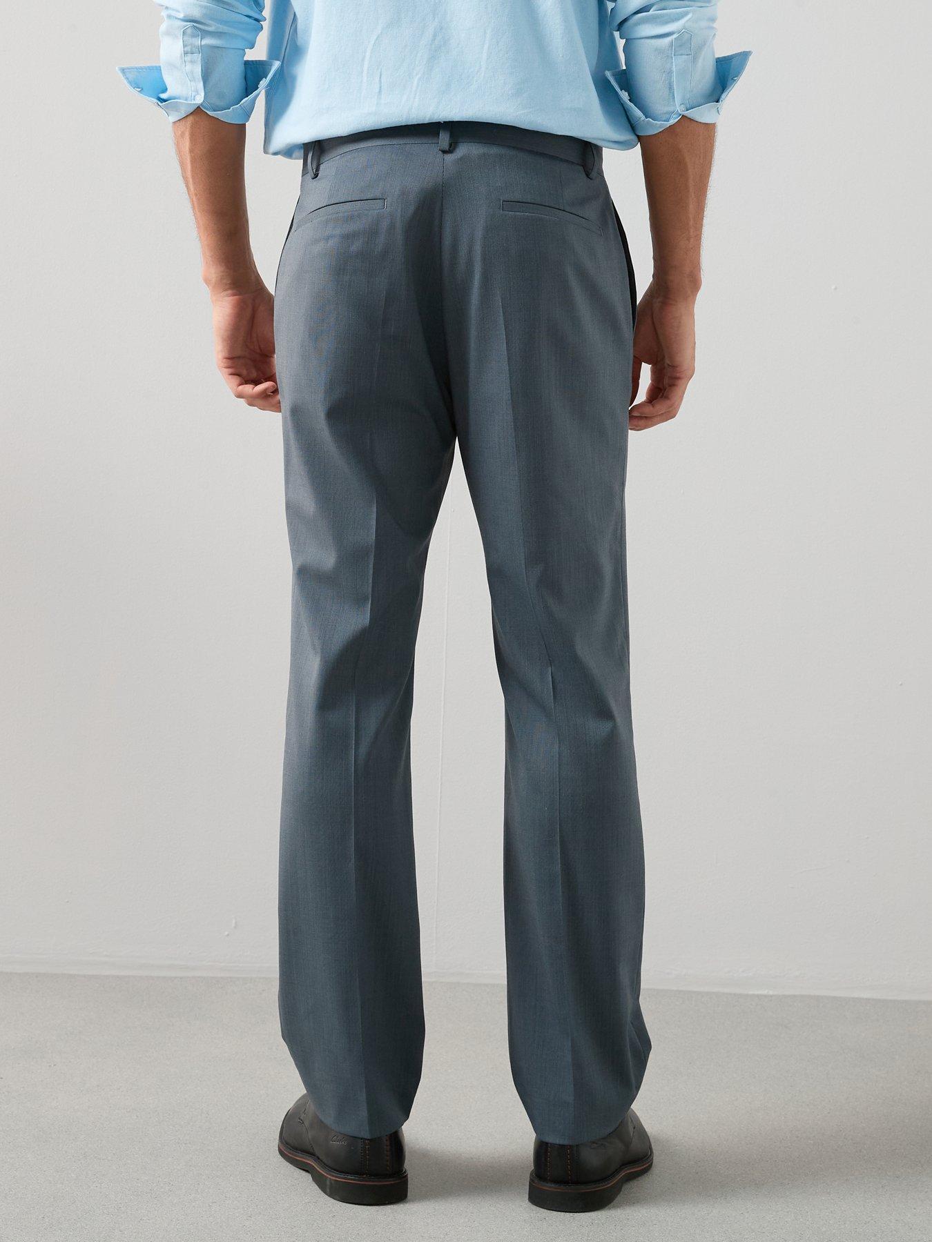 Image 2 of 7 of The Very Collection Regular Fit Wool Blend Suit Trousers - Blue
