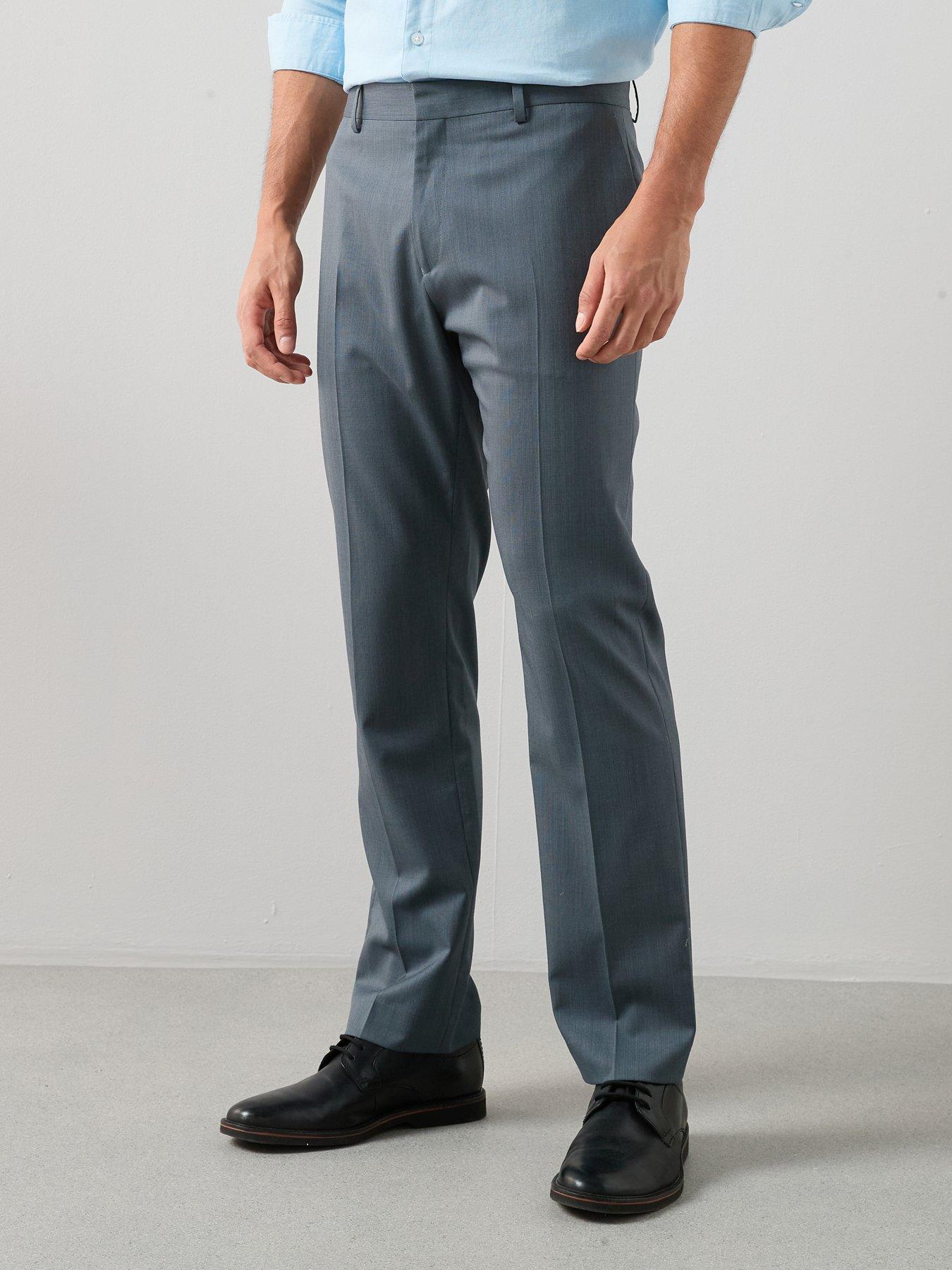 Image 4 of 7 of The Very Collection Regular Fit Wool Blend Suit Trousers - Blue