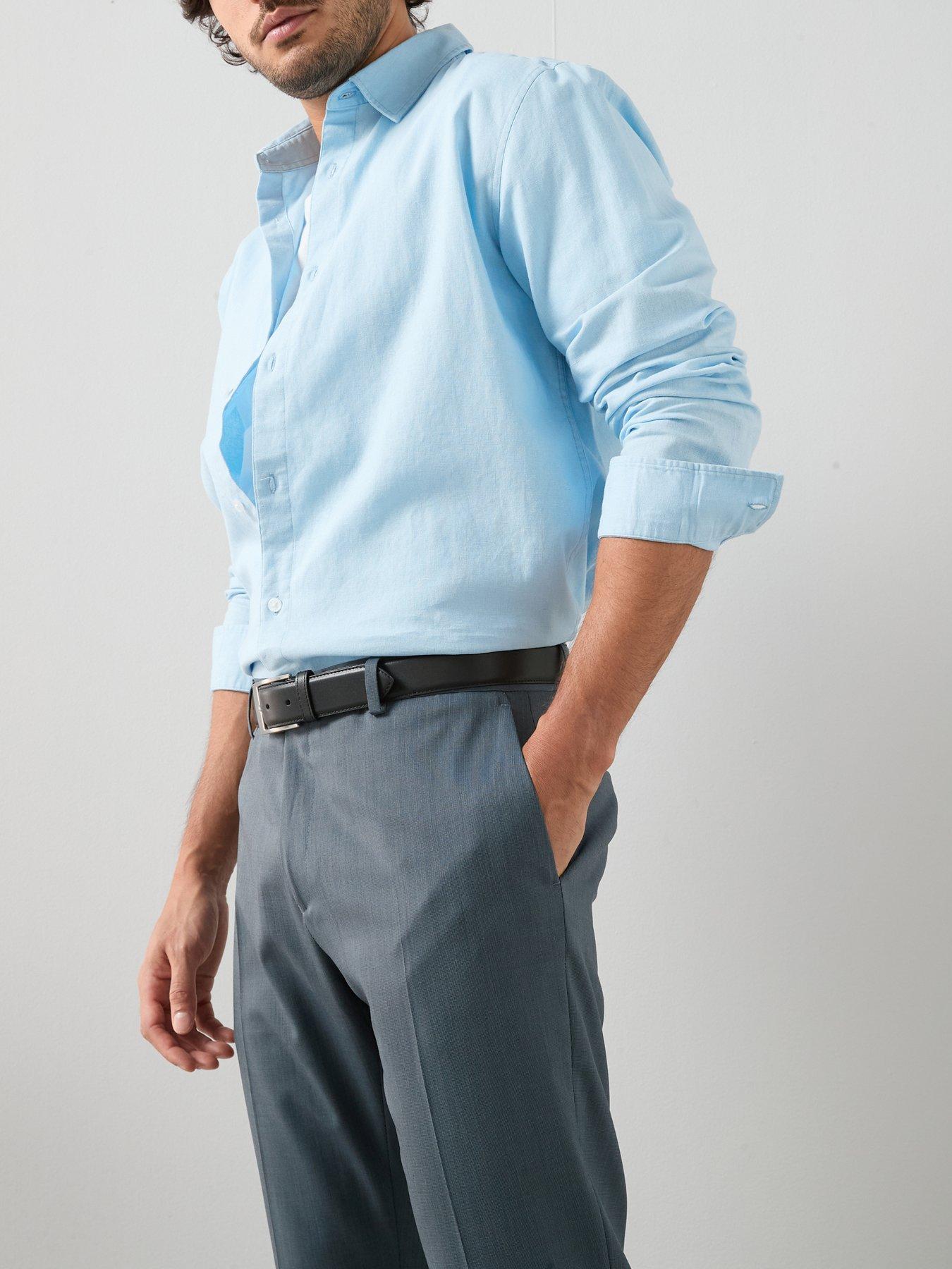 Image 5 of 7 of The Very Collection Regular Fit Wool Blend Suit Trousers - Blue